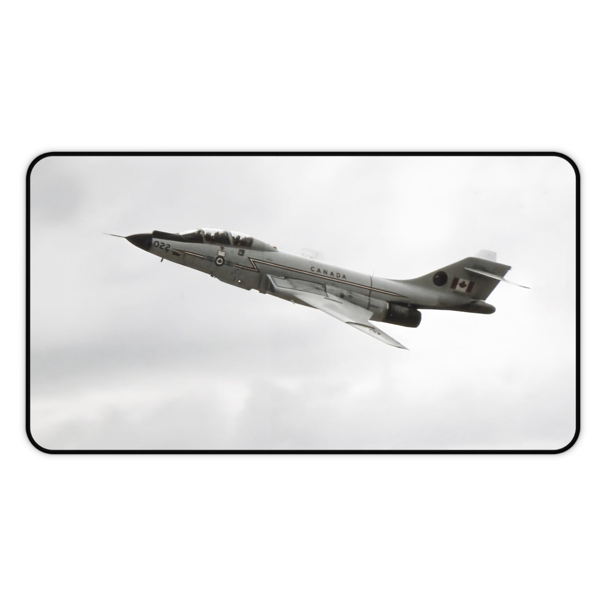 CF-101 Voodoo Overcast Background Desk Mat - I Love a Hangar