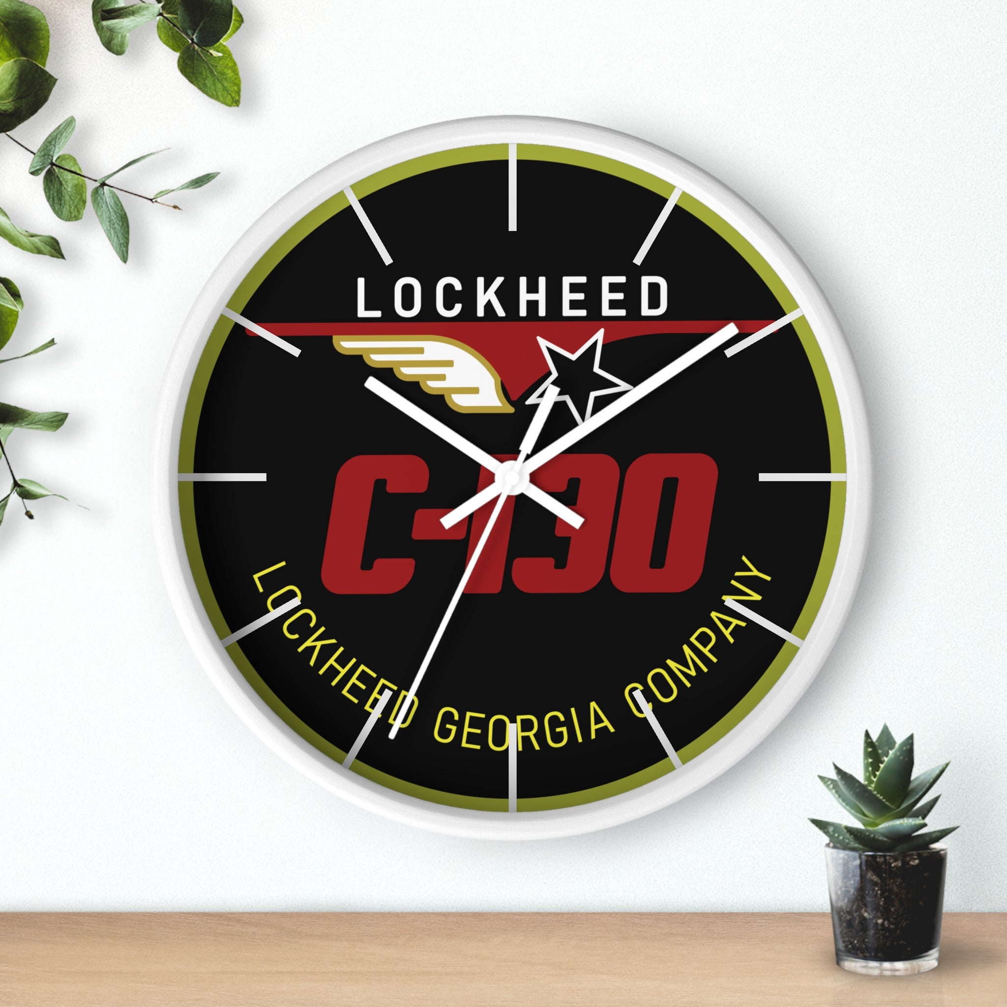 C-130 Yoke Cap Wall Clock - I Love a Hangar