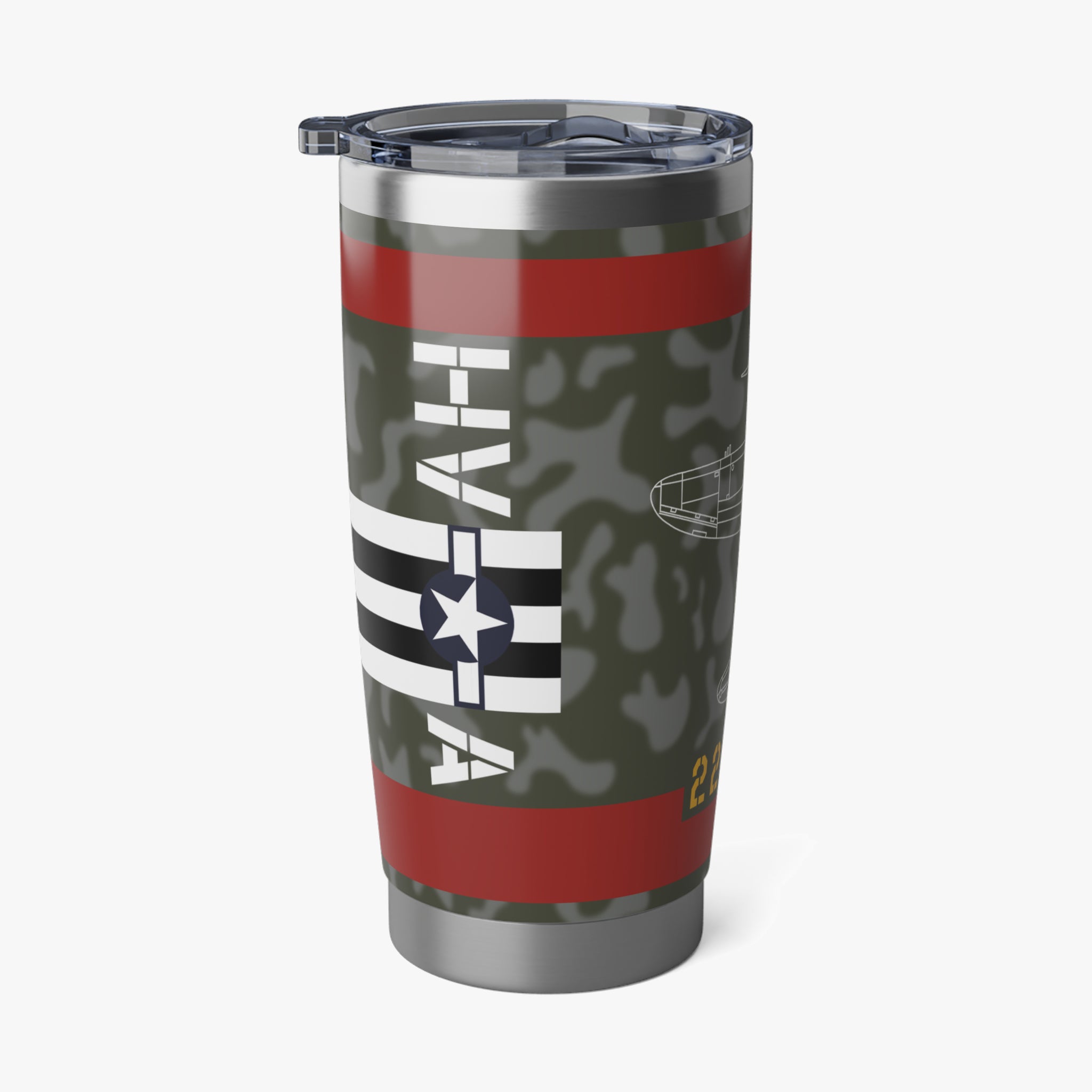 P-47 of Gabby Gabreski Inspired 20oz (590ml) Stainless Steel Tumbler - I Love a Hangar