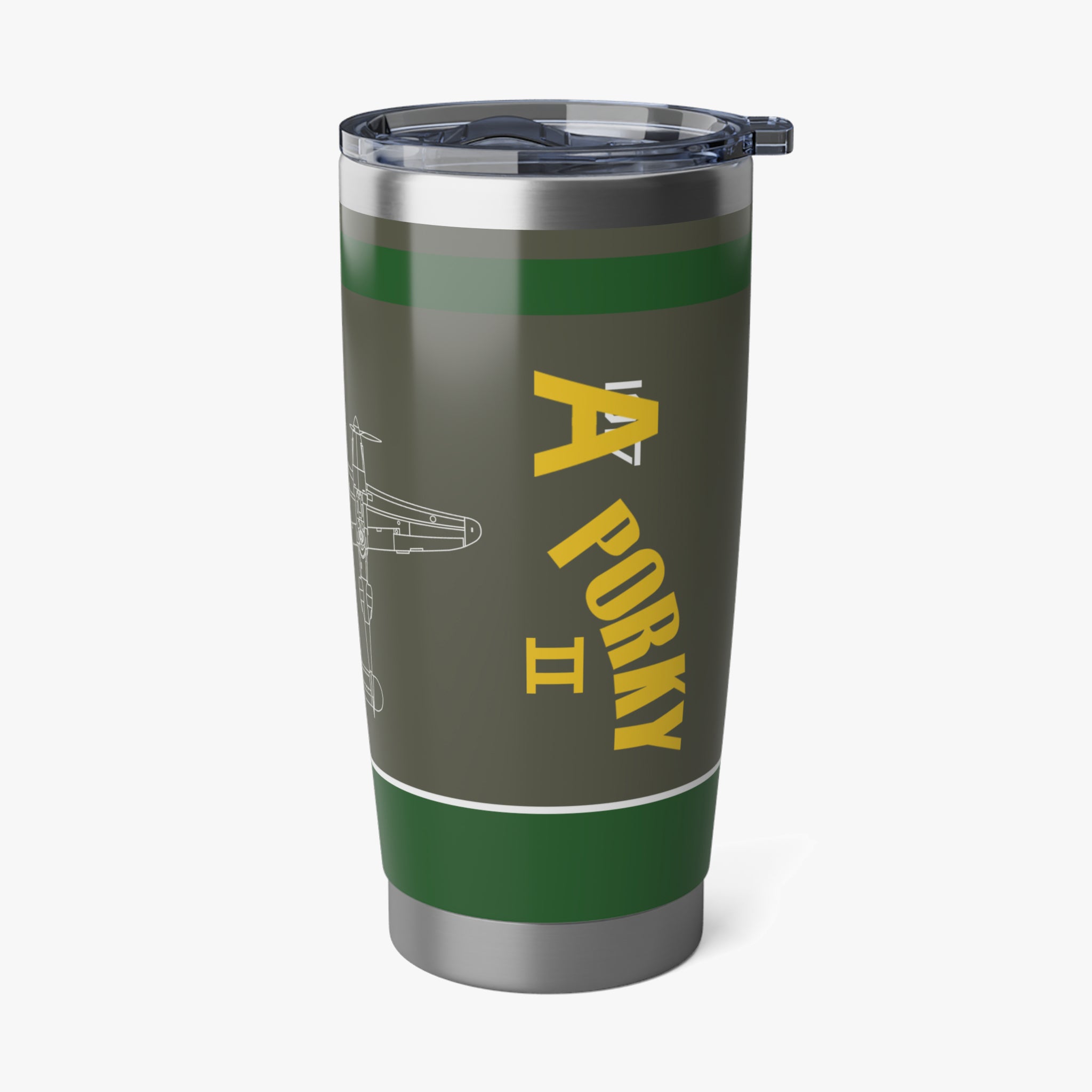 P-38 "Porky II" Inspired 20oz (590ml) Stainless Steel Tumbler - I Love a Hangar