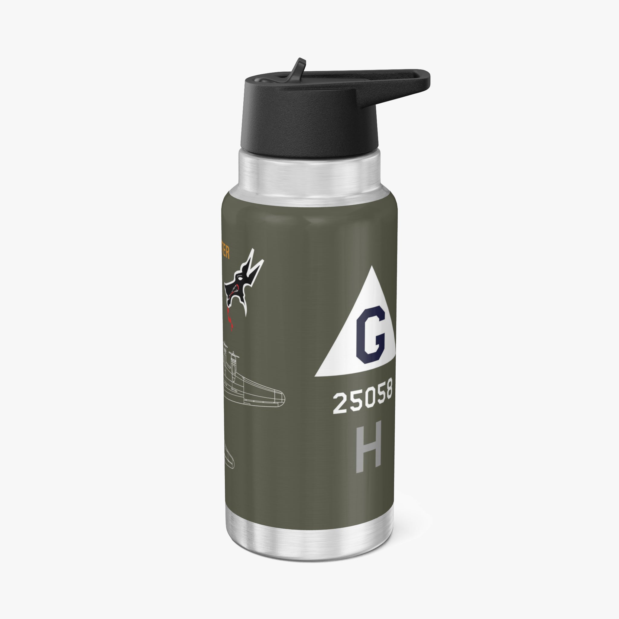 B-17 "Hun Hunter" Tumbler, 32oz (950ml) - I Love a Hangar