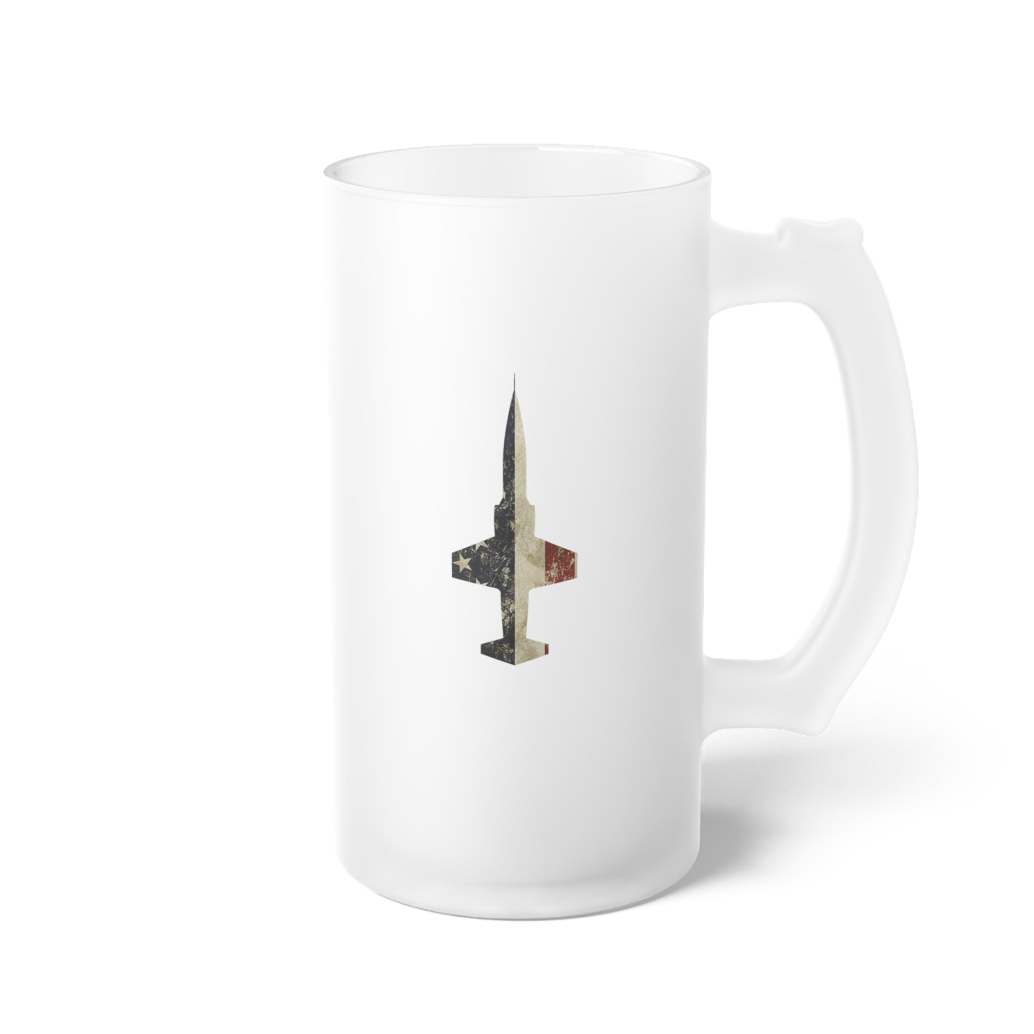 F-104 Starfighter Frosted Glass 16oz (473ml) Beer Mug - I Love a Hangar