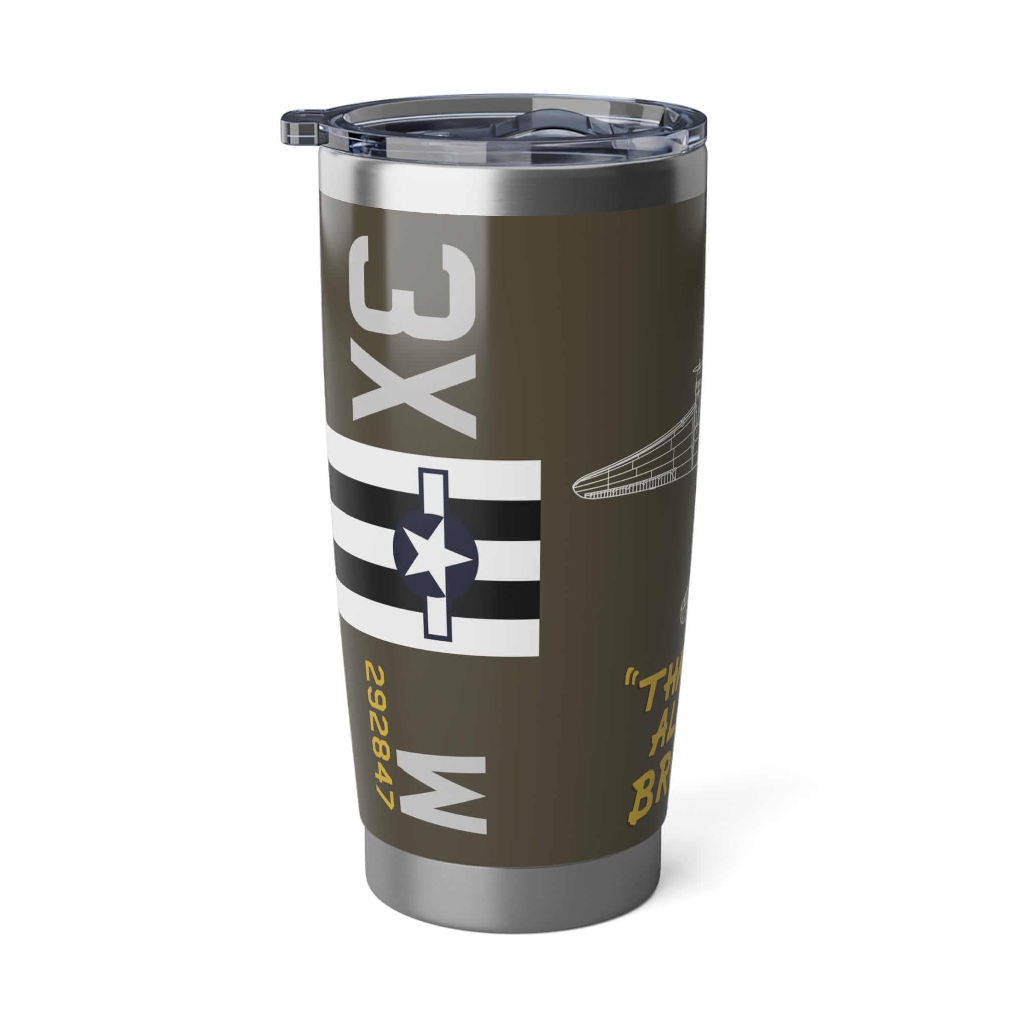 C-47 "That's All, Brother" 20oz (590ml) Stainless Steel Tumbler - I Love a Hangar