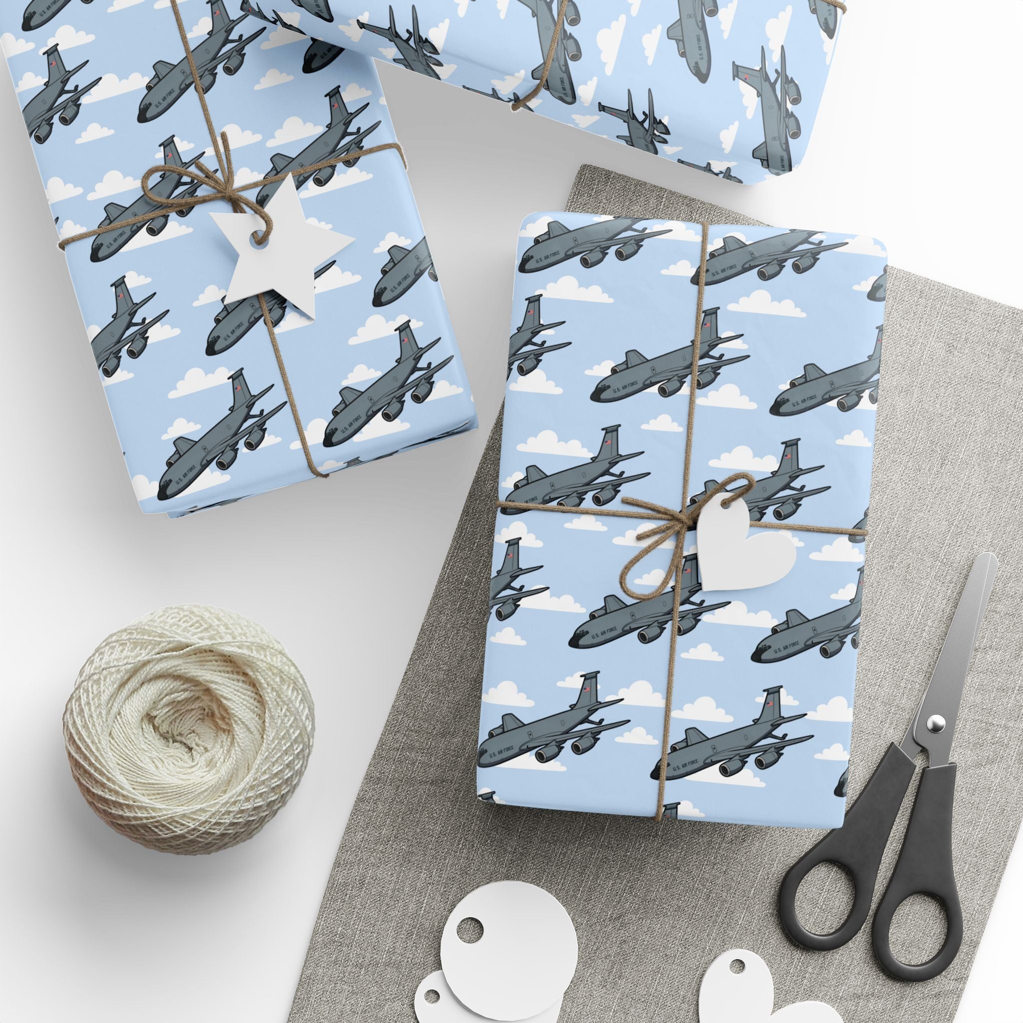 KC-135 Stratotanker Wrapping Paper - Sky Blue