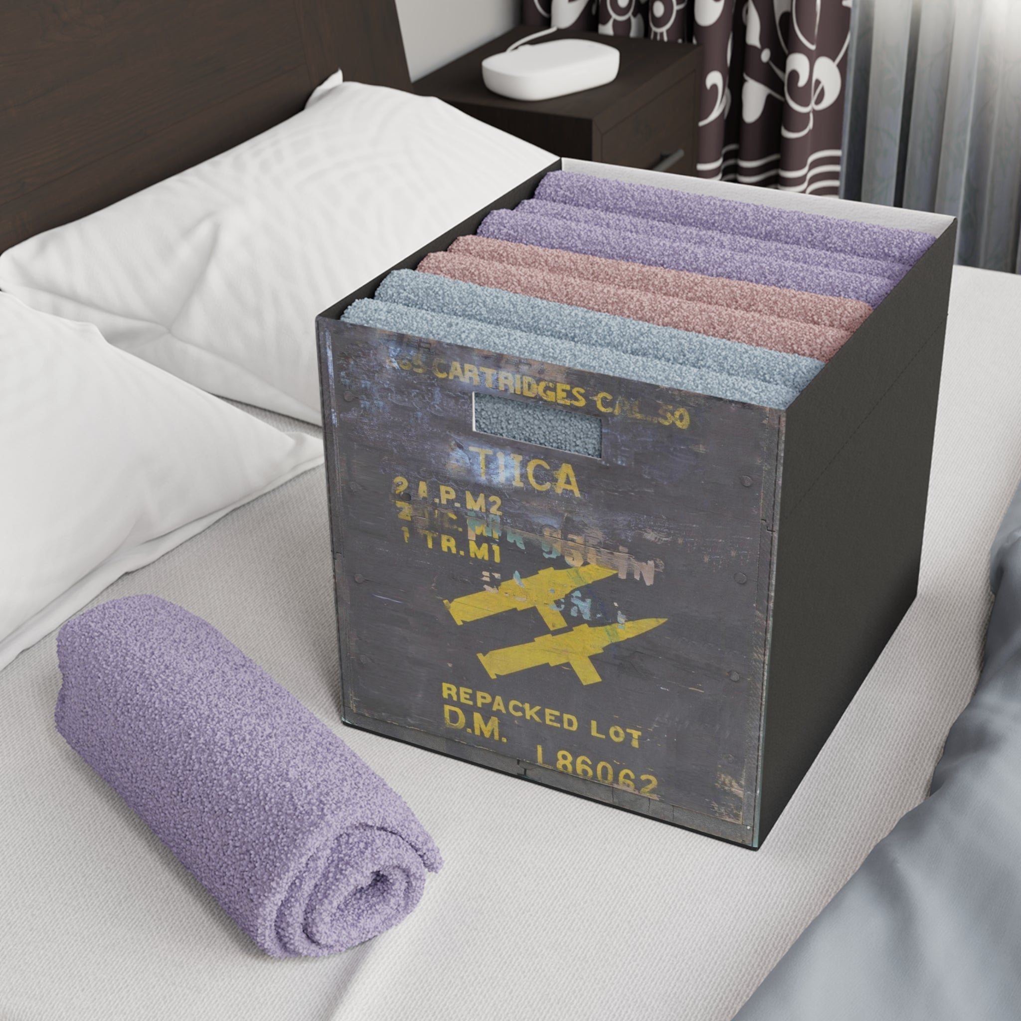 Vintage Style Ammo Crate Felt Storage Box - I Love a Hangar
