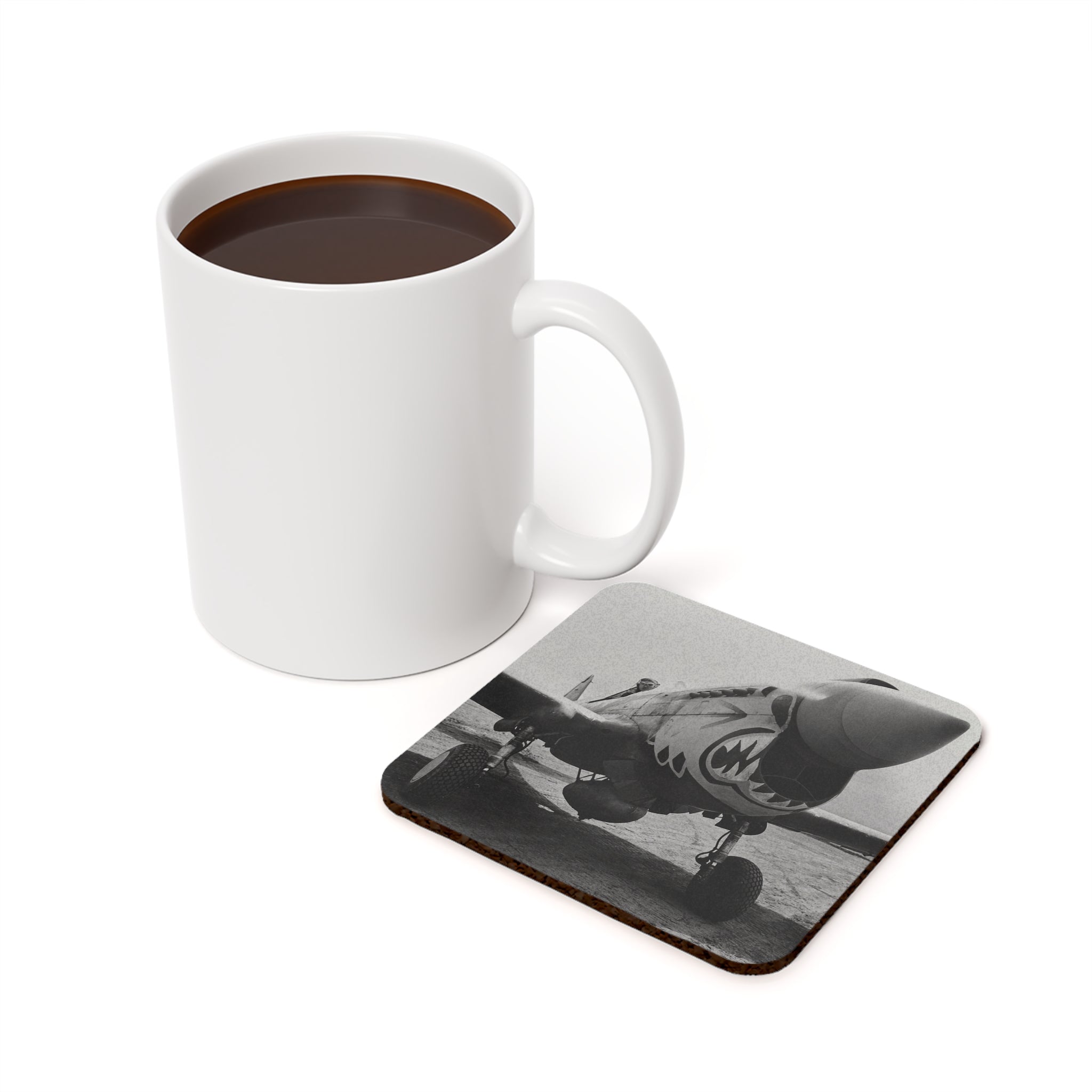 P-40 "Aleutian Tiger" Cork Back Coaster - I Love a Hangar