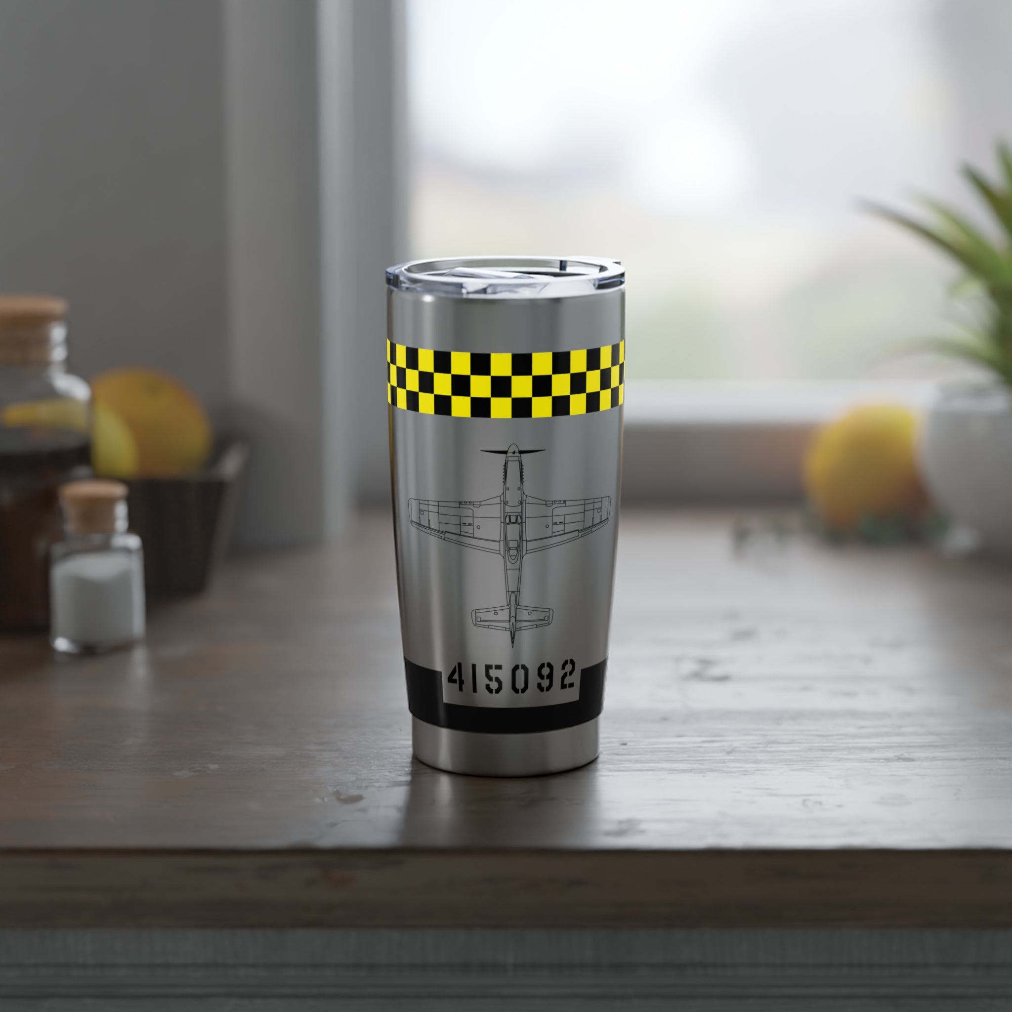 P-51 "Alabama Rammer Jammer" Inspired 20oz (590ml) Stainless Steel Tumbler - I Love a Hangar