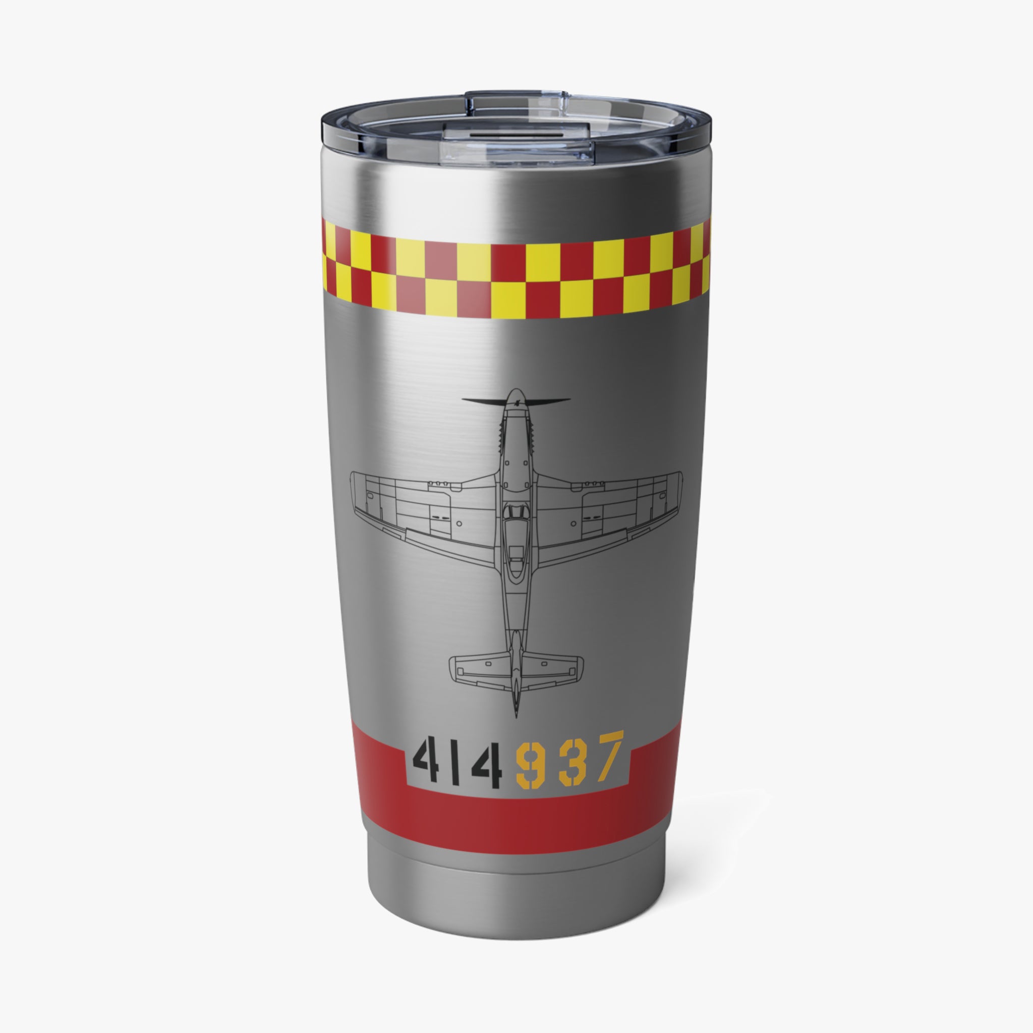 P-51 "Gentleman Jim" Inspired 20oz (590ml) Stainless Steel Tumbler - I Love a Hangar