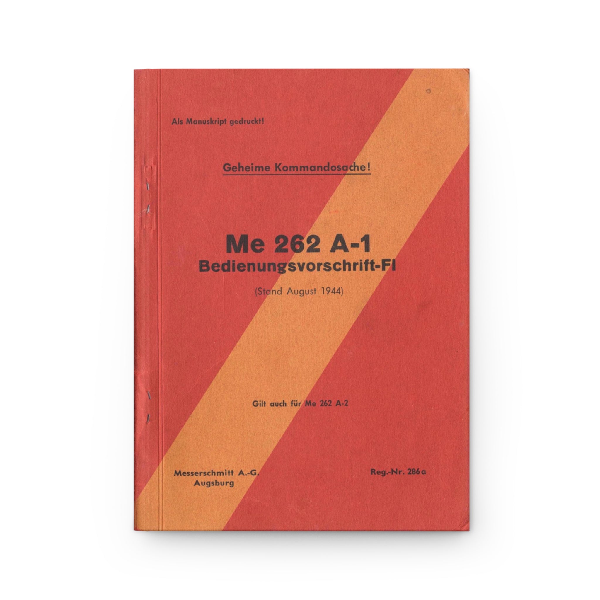 Messerschmitt Me-262 Inspired Hardcover Journal - I Love a Hangar