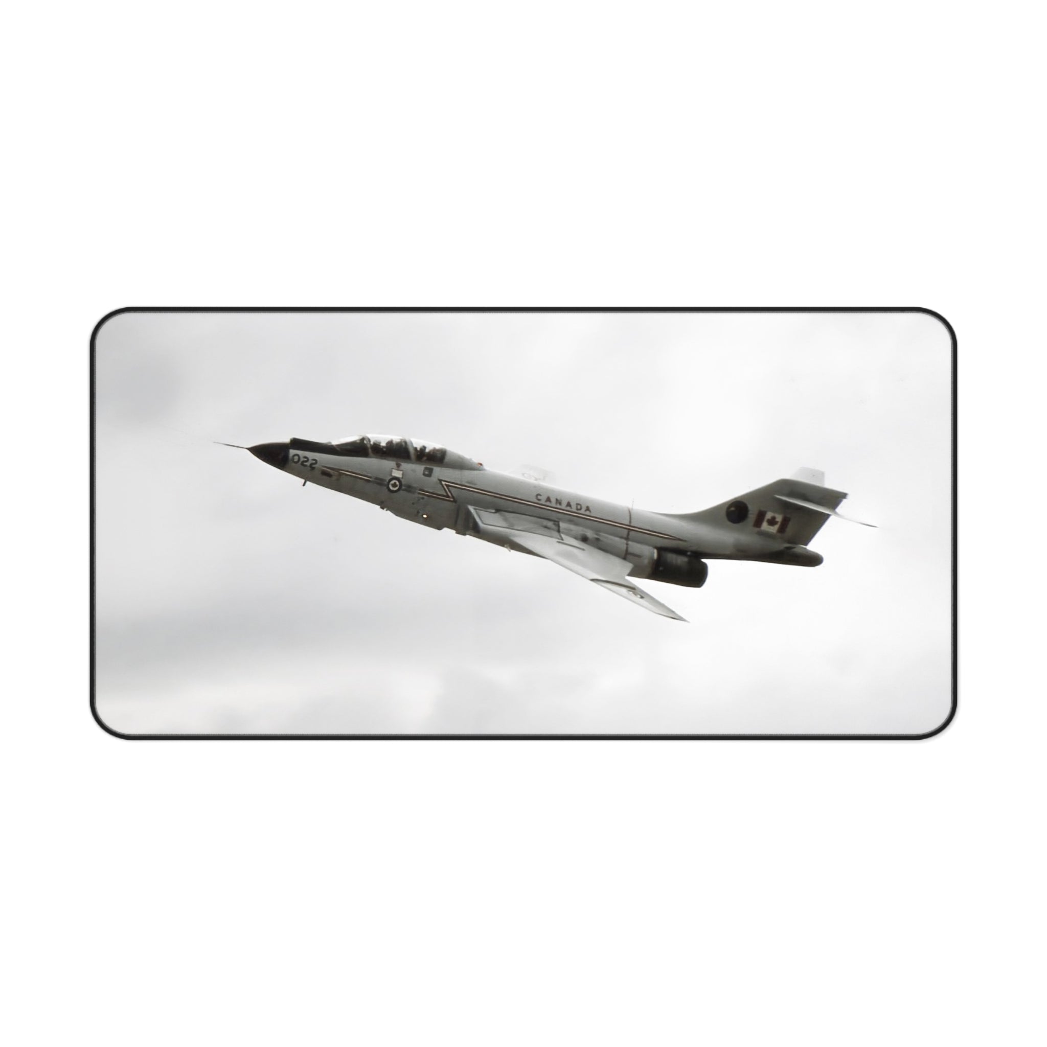 CF-101 Voodoo Overcast Background Desk Mat - I Love a Hangar