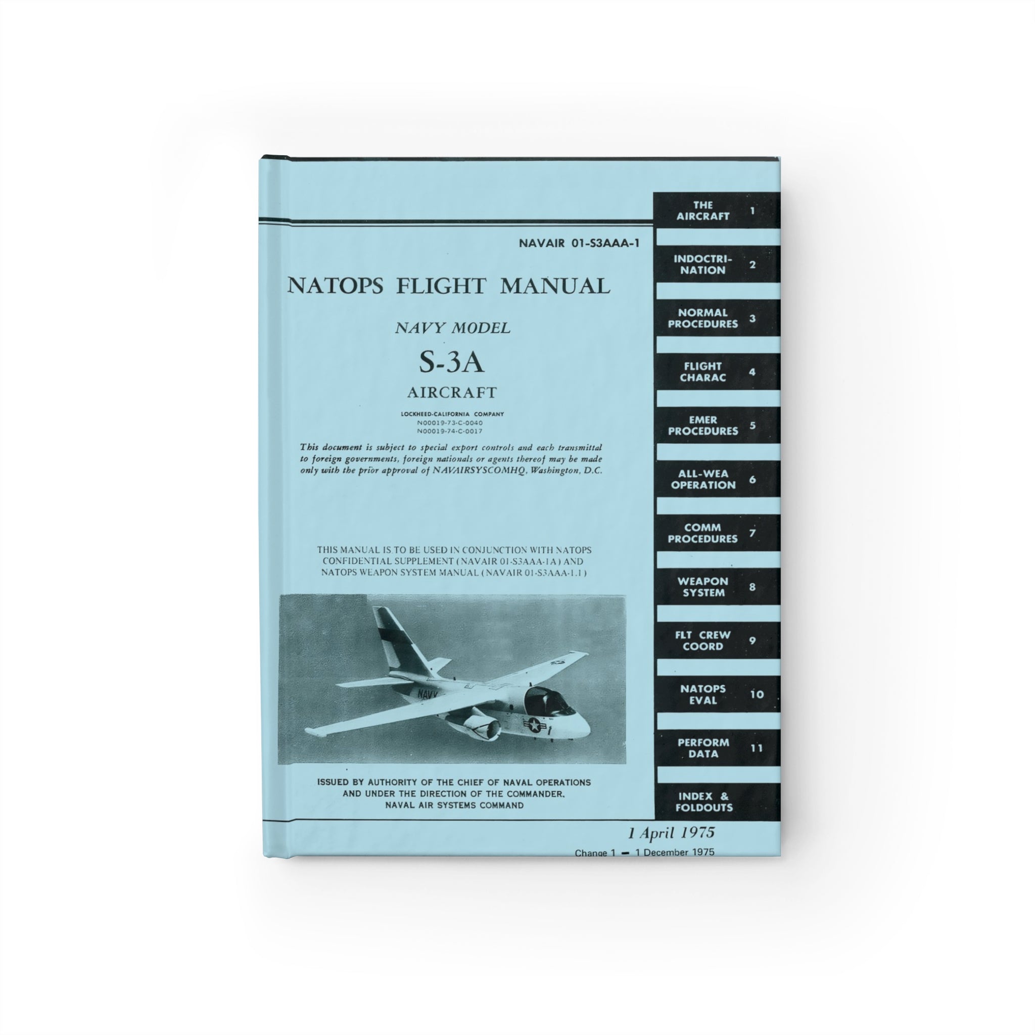 S-3 Viking NATOPS Inspired Hardcover Journal