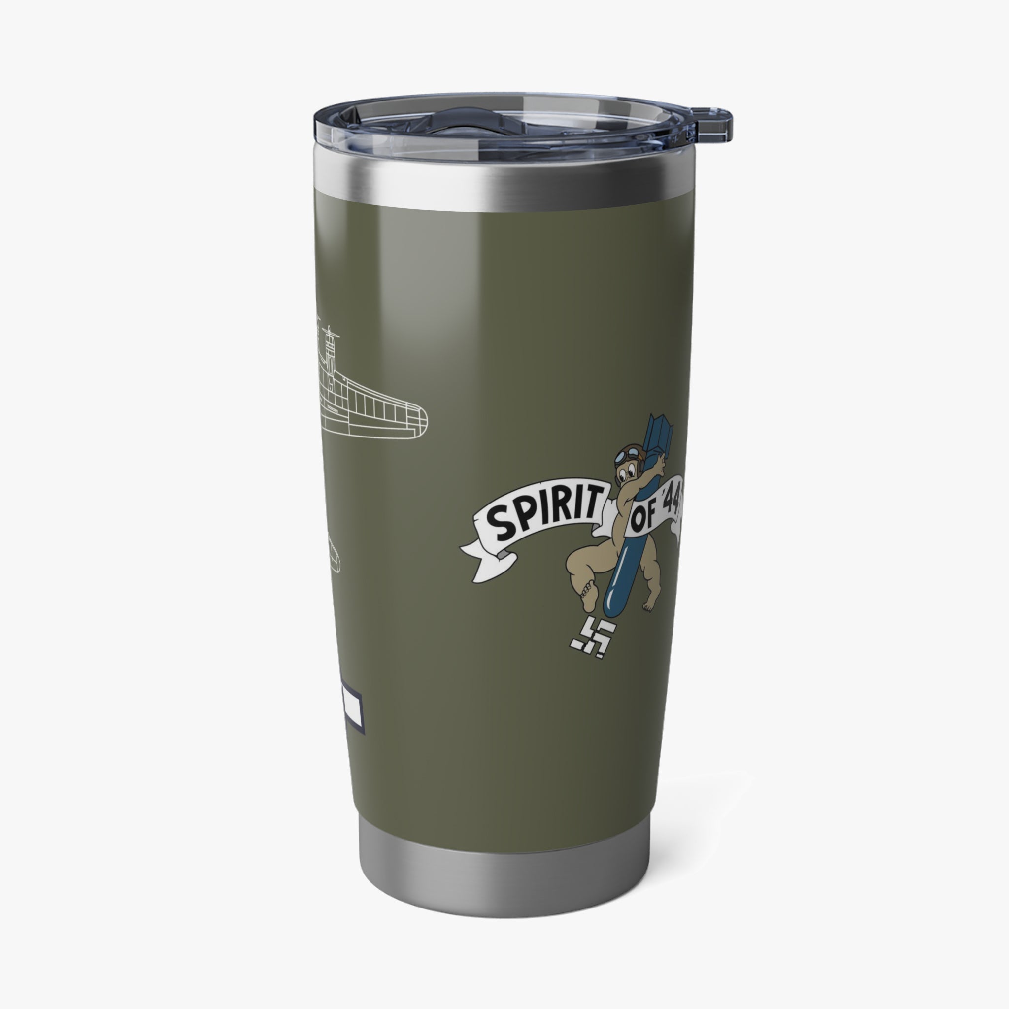 B-17 "Spirit of '44" Inspired 20oz (590ml) Stainless Steel Tumbler - I Love a Hangar