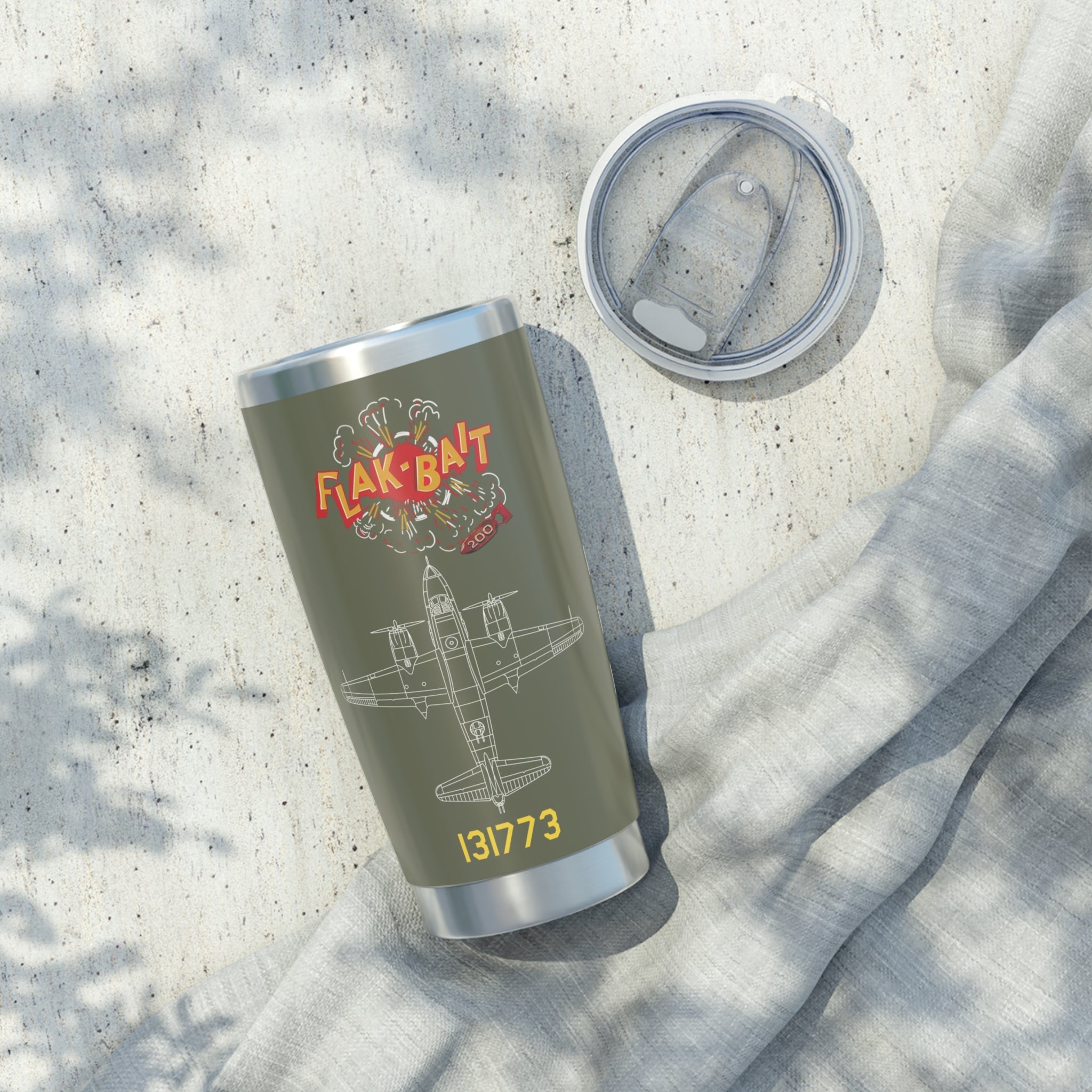 B-26 "Flak Bait" Inspired 20oz (590ml) Stainless Steel Tumbler - I Love a Hangar