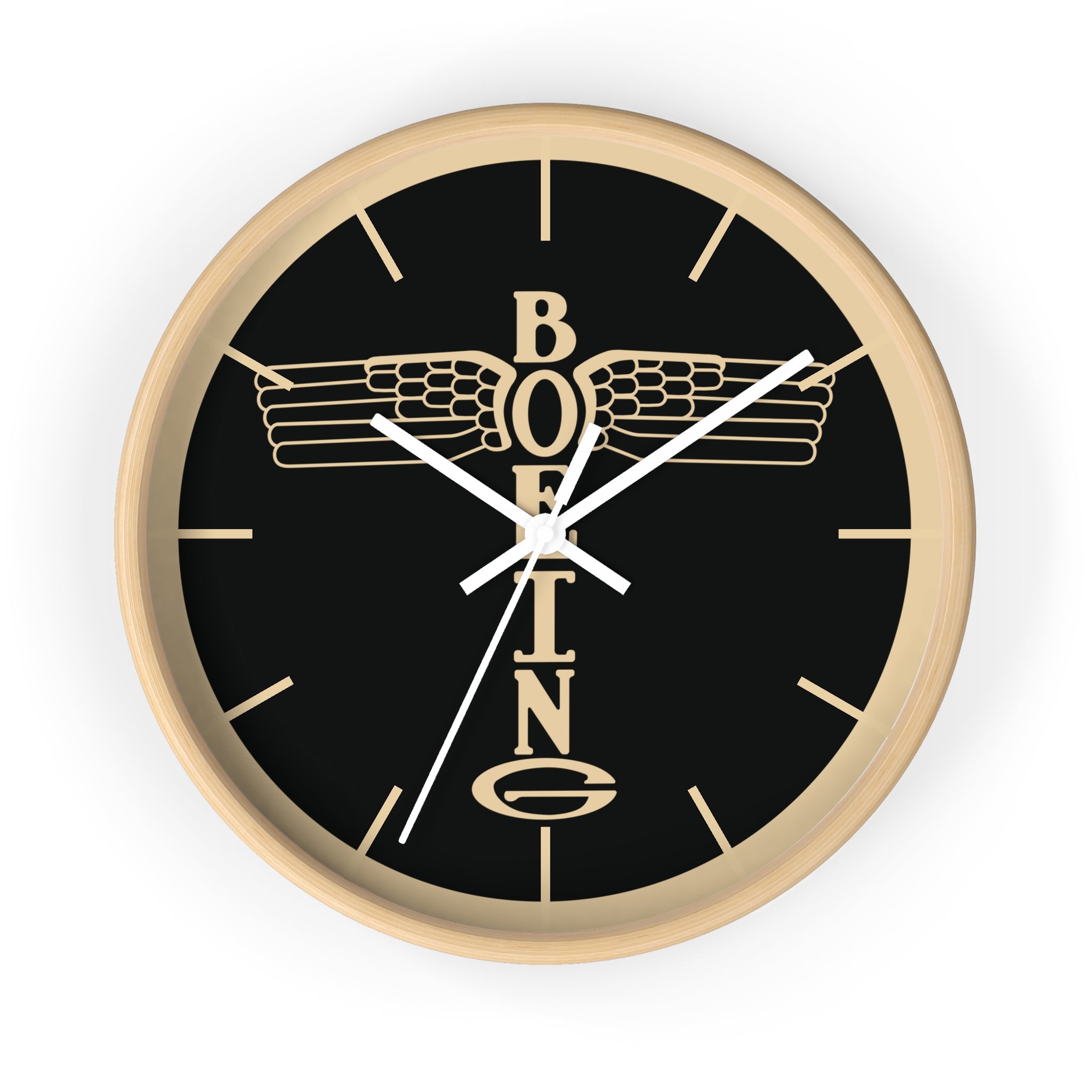 Vintage Style Boeing Yoke Cap Wall Clock - I Love a Hangar