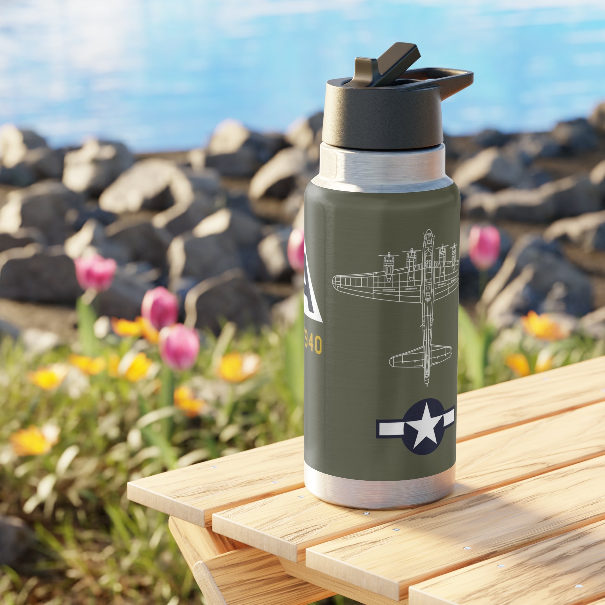 B-17 "Spirit of '44" Tumbler, 32oz (950ml) - I Love a Hangar
