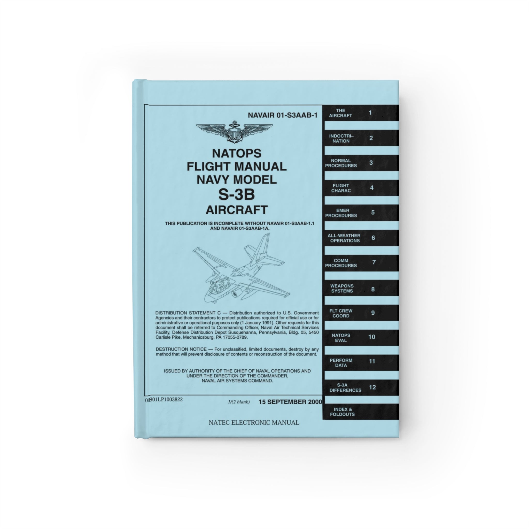 S-3B Viking NATOPS Inspired Hardcover Journal