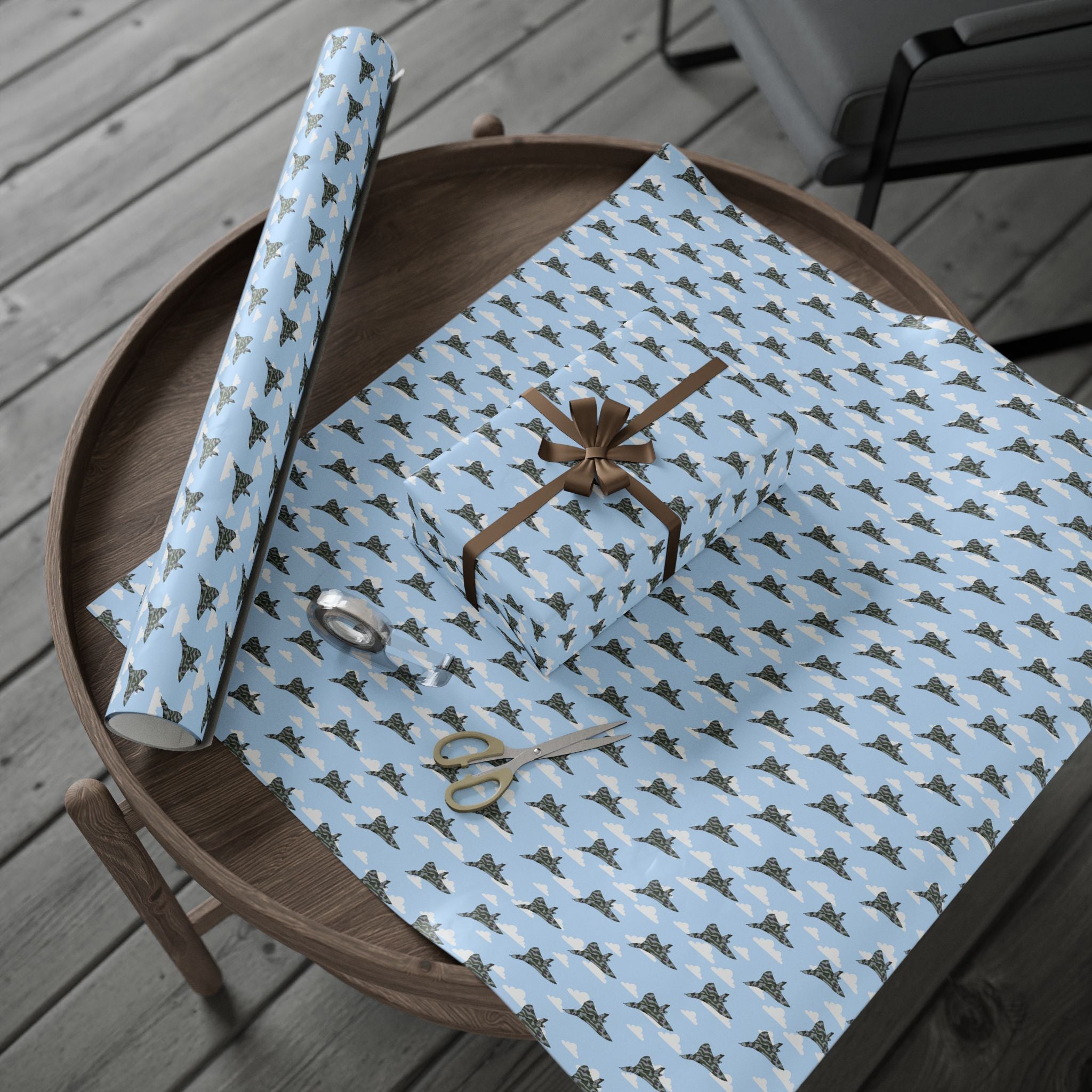 Avro Vulcan #607 Wrapping Paper - Sky Blue