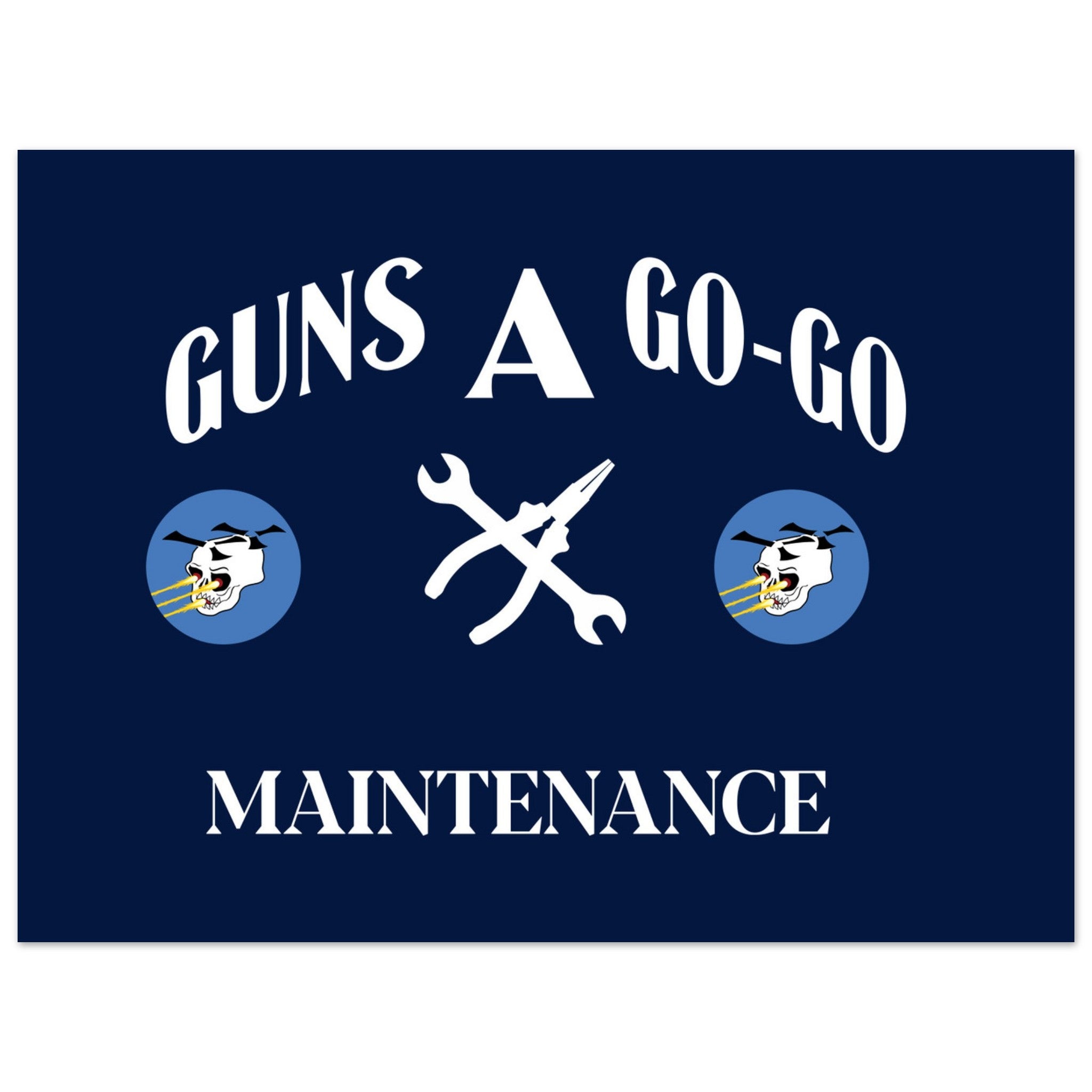 "Guns A Go-Go" (53rd Avn Det) Aluminum Print - I Love a Hangar