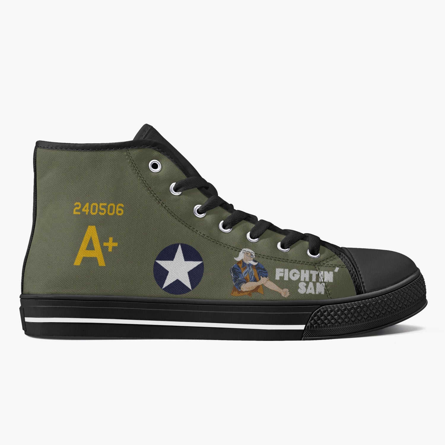 B-24 "Fightin' Sam" High Top Canvas Shoes - I Love a Hangar