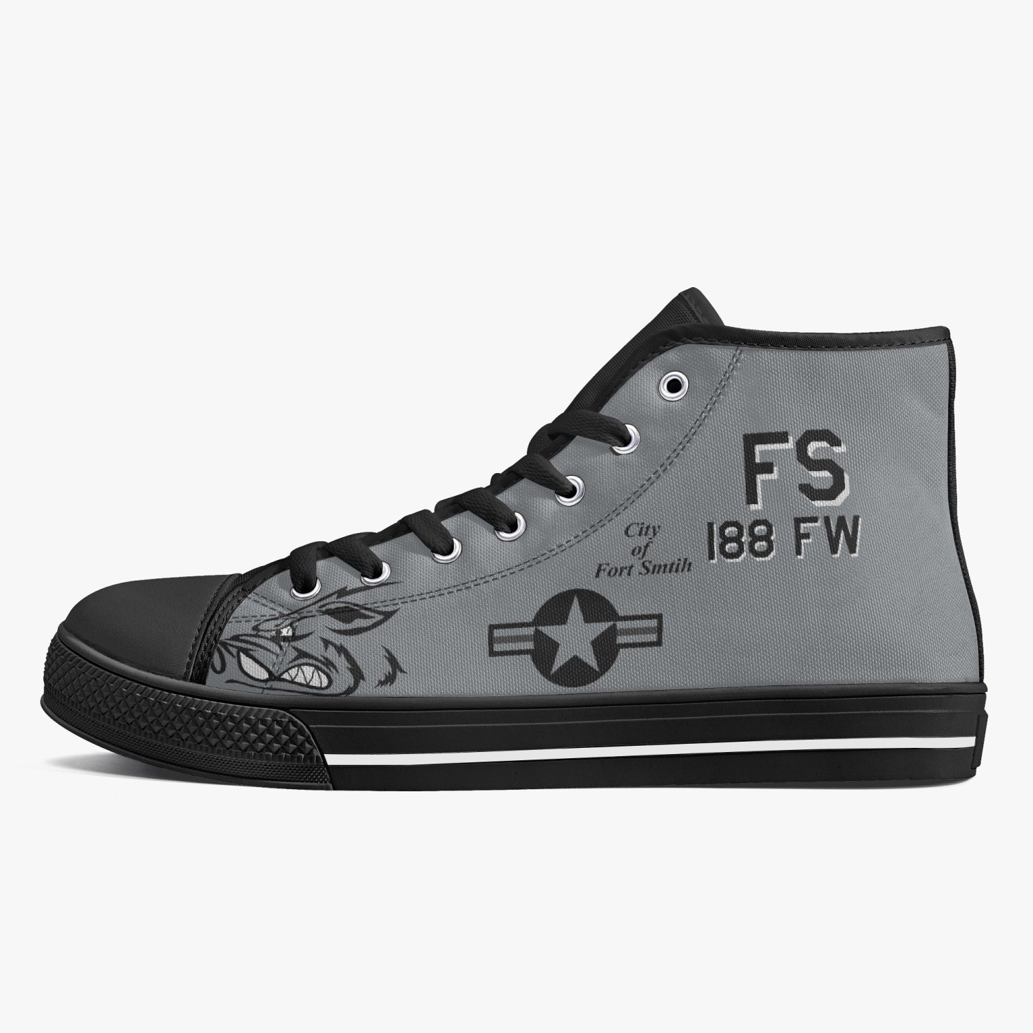 A-10 "Flying Razorbacks" High Top Canvas Shoes - I Love a Hangar