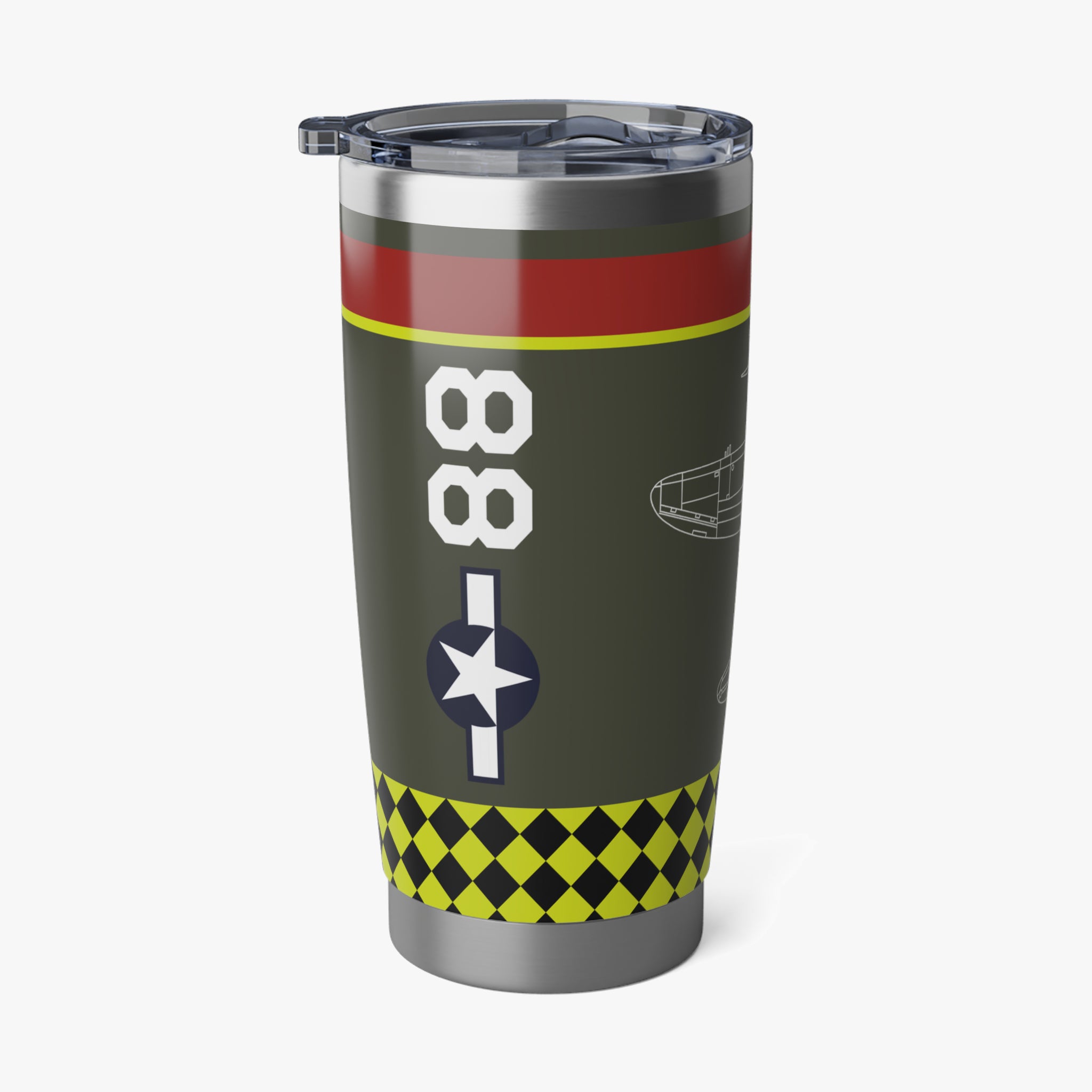 P-47 "Big Stud" Inspired 20oz (590ml) Stainless Steel Tumbler - I Love a Hangar