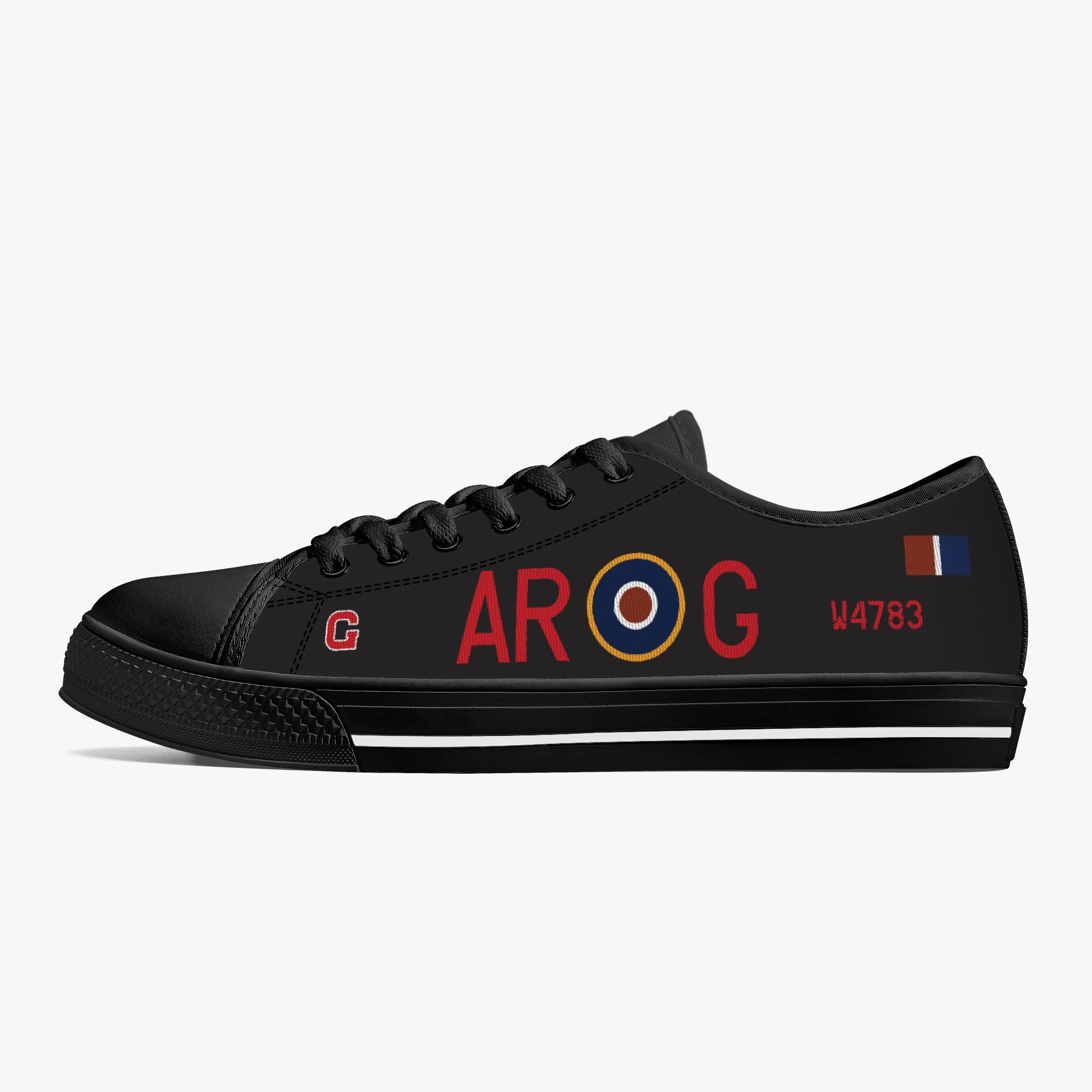 Lancaster "G for George" Low Top Canvas Shoes (Black) - I Love a Hangar