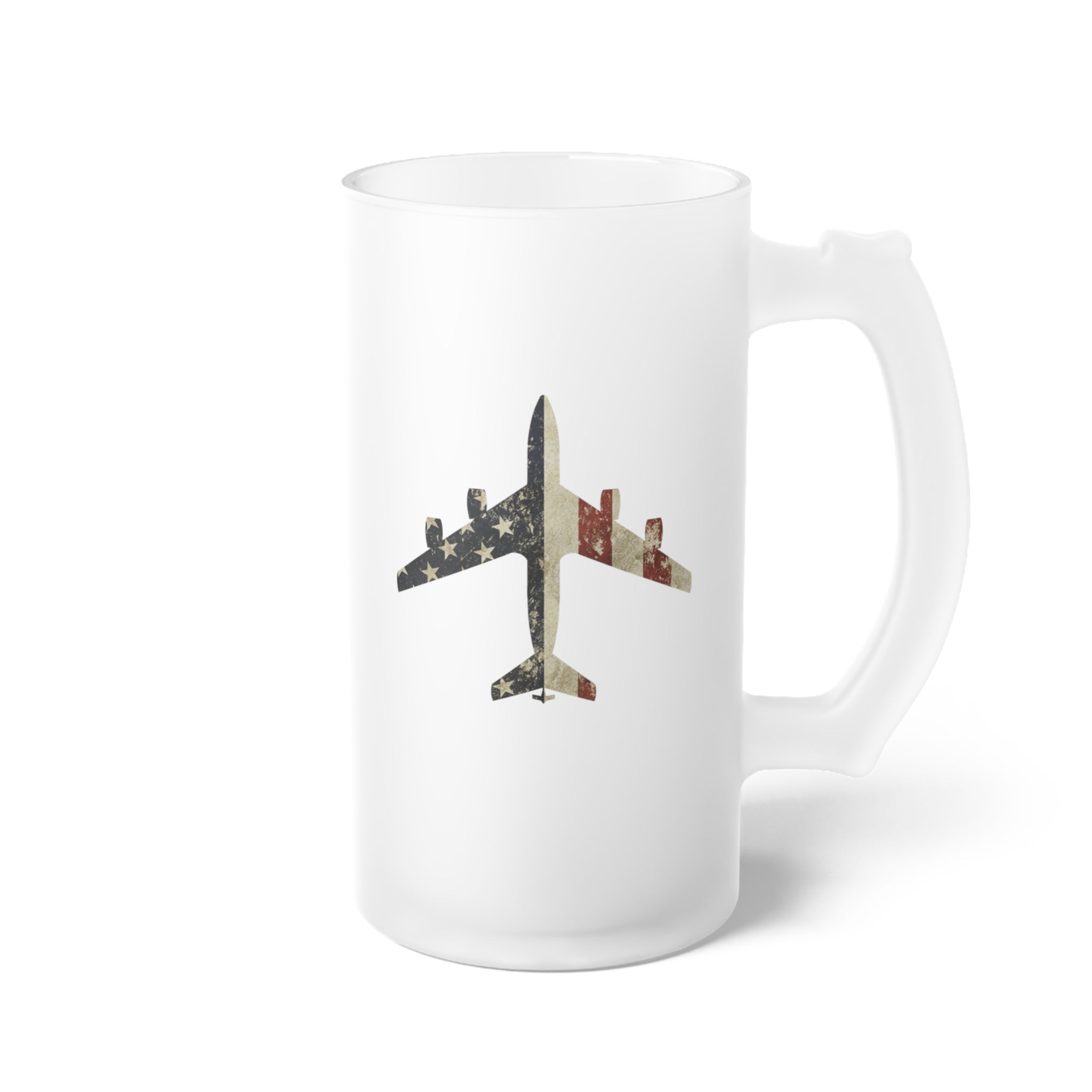 KC-135 Stratotanker Frosted Glass 16oz (473ml) Beer Mug - I Love a Hangar