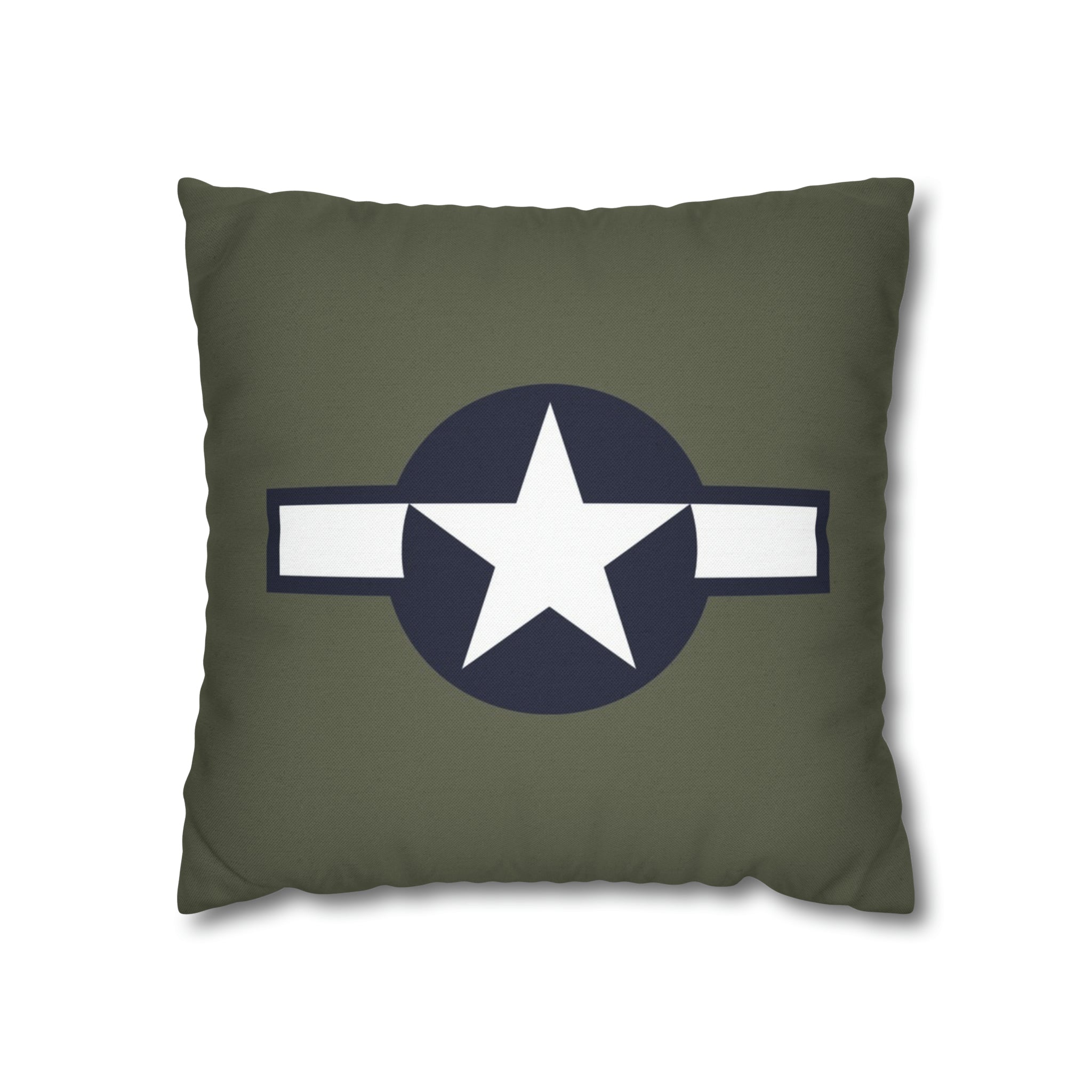 WWII USAAF "Star & Bar" Roundel Square Pillowcase - I Love a Hangar