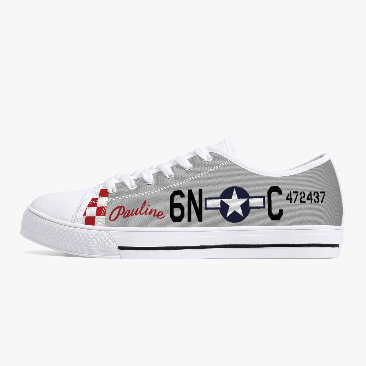 P-51 "Pauline" Low Top Canvas Shoes - I Love a Hangar