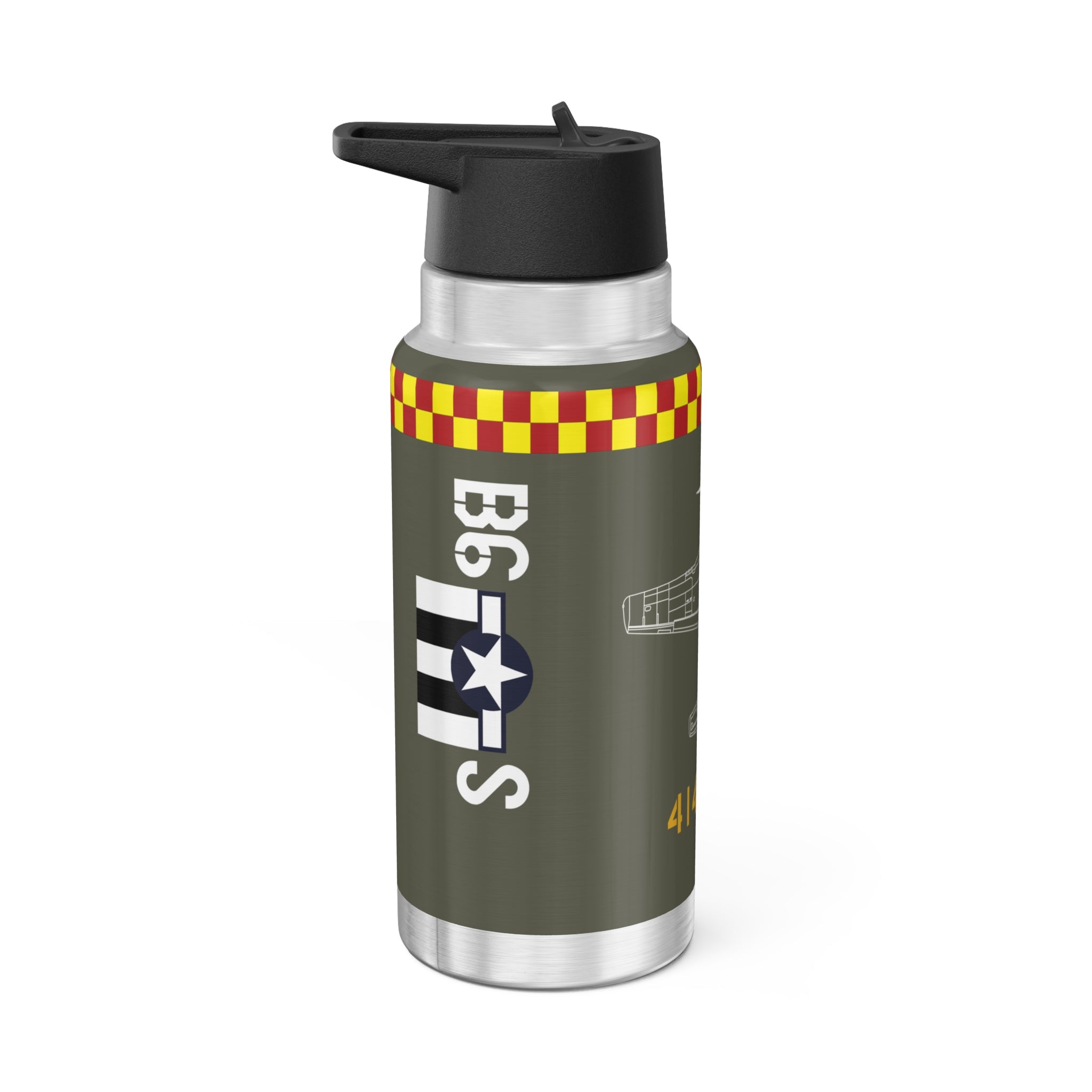 P-51 "Old Crow" (Olive Drab) Inspired Tumbler, 32oz (950ml) - I Love a Hangar