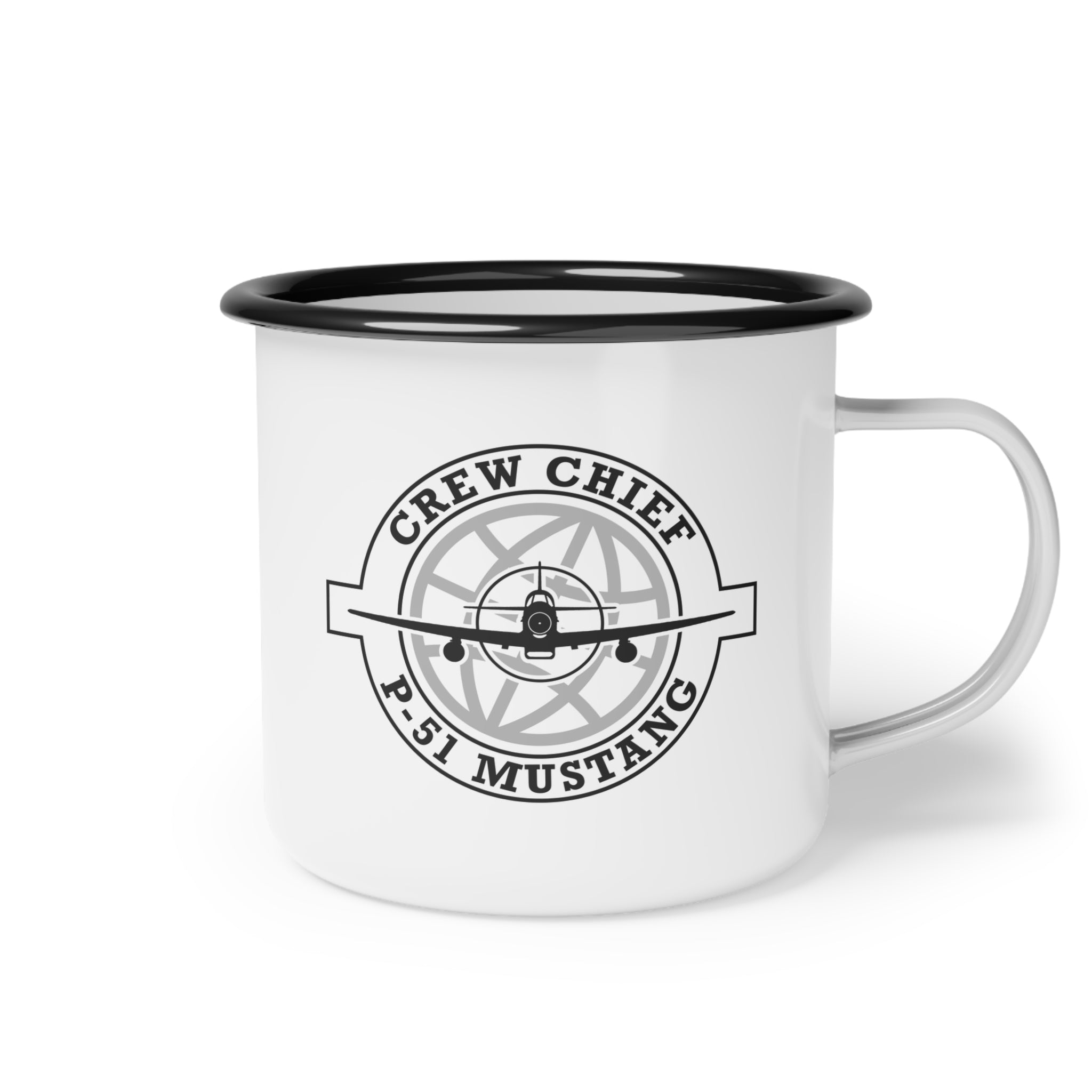 Crew Chief Enamel Mug (P-51 Mustang) - I Love a Hangar