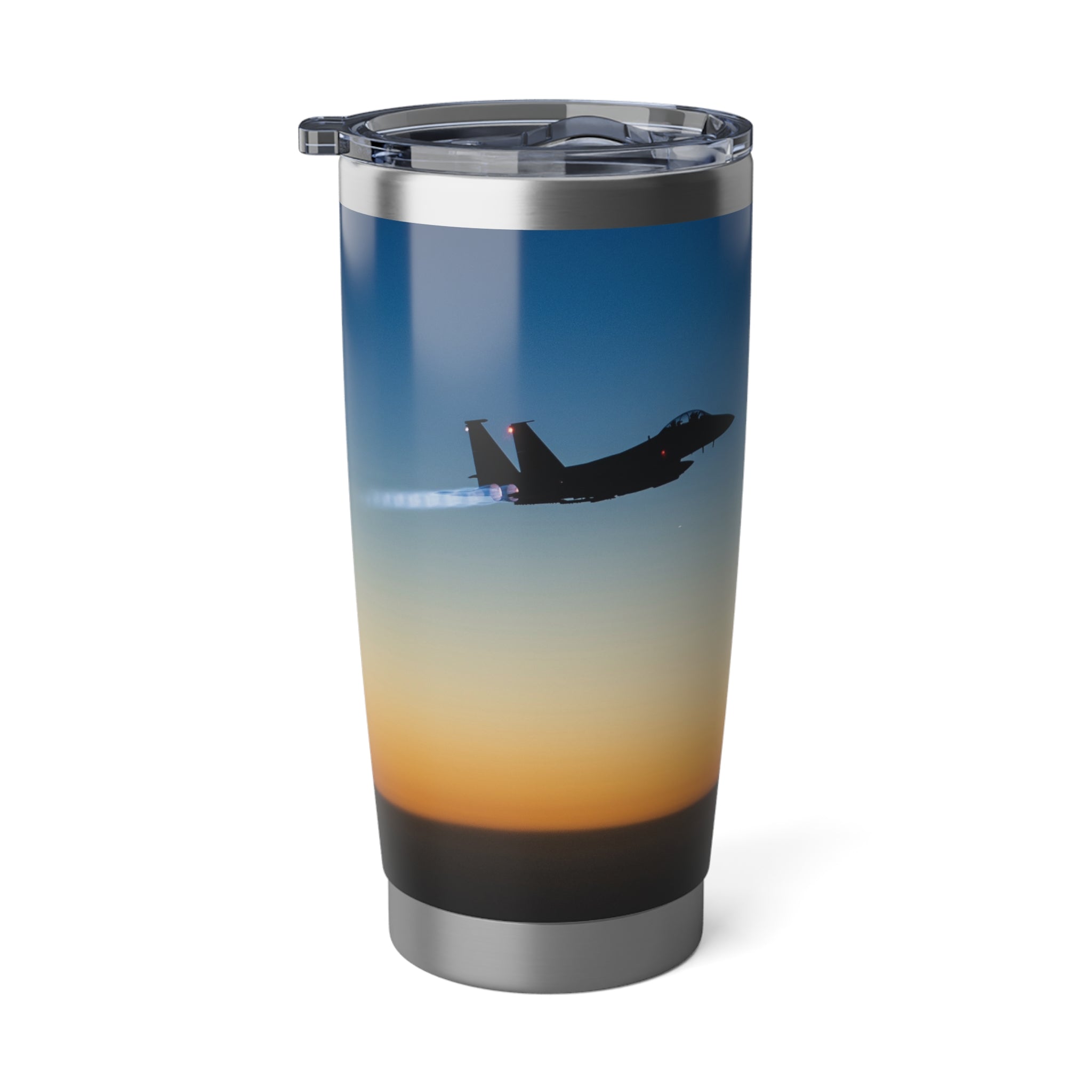 F-15 At Dusk 20oz (590ml) Stainless Steel Tumbler - I Love a Hangar