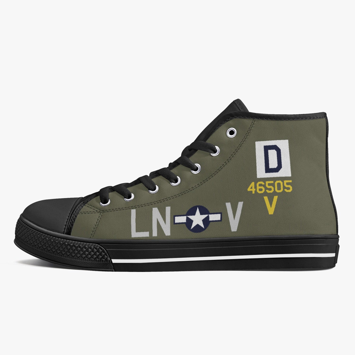 B-17 "LN-V" (46505) High Top Canvas Shoes - I Love a Hangar