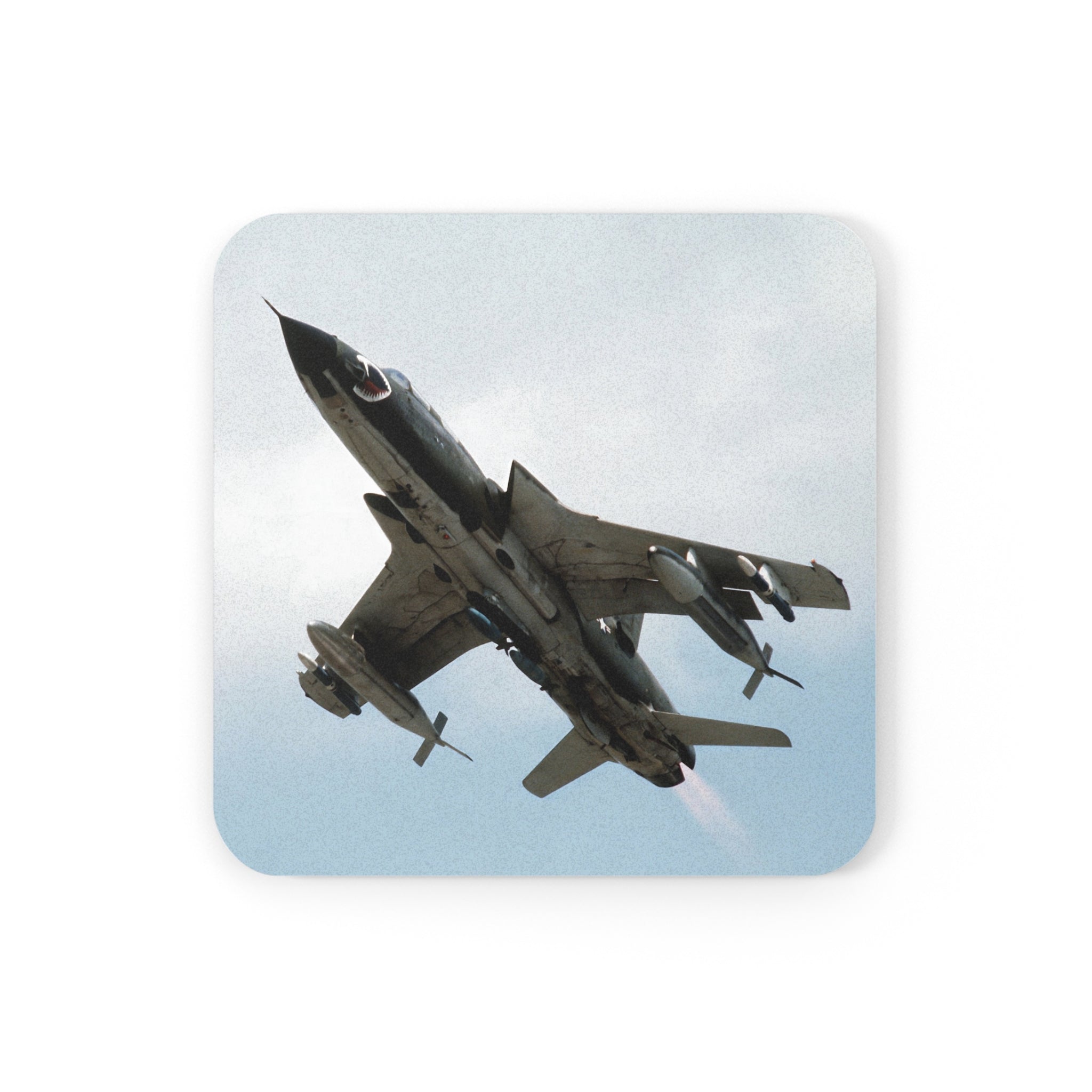 F-105 Thunderchief Cork Back Coaster - I Love a Hangar