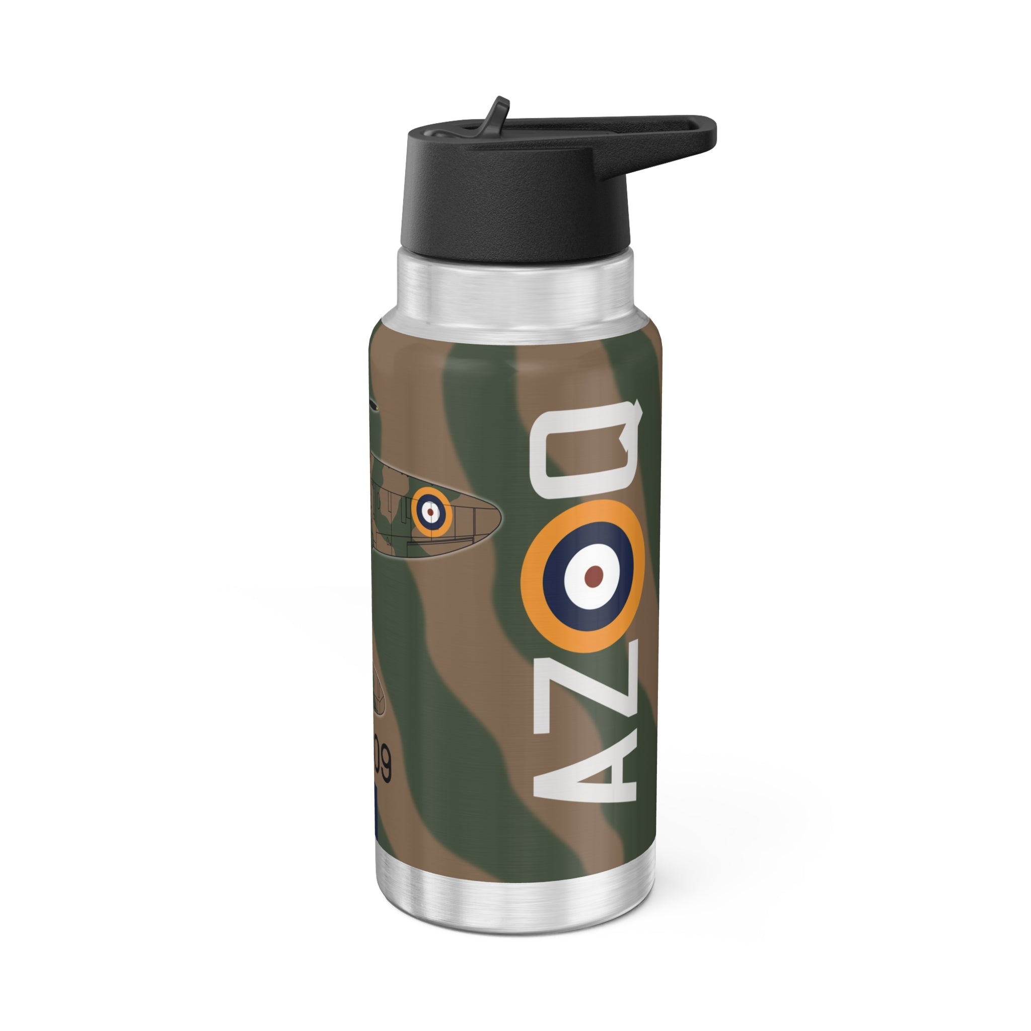 Spitfire "AZ-Q" of Pat Hughes Tumbler, 32oz (950ml) - I Love a Hangar