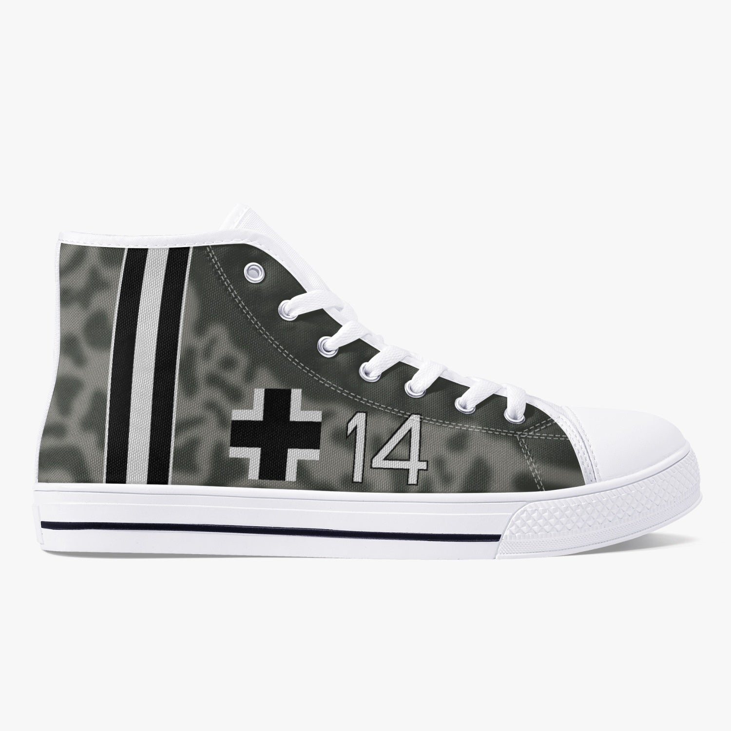Fw-190 "White 14" High Top Canvas Shoes - I Love a Hangar