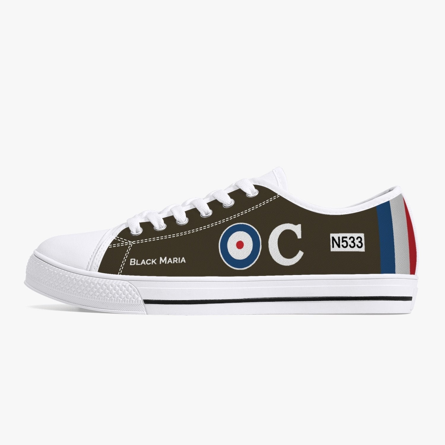 Sopwith Triplane ‘Black Maria’ Low Top Canvas Shoes - I Love a Hangar