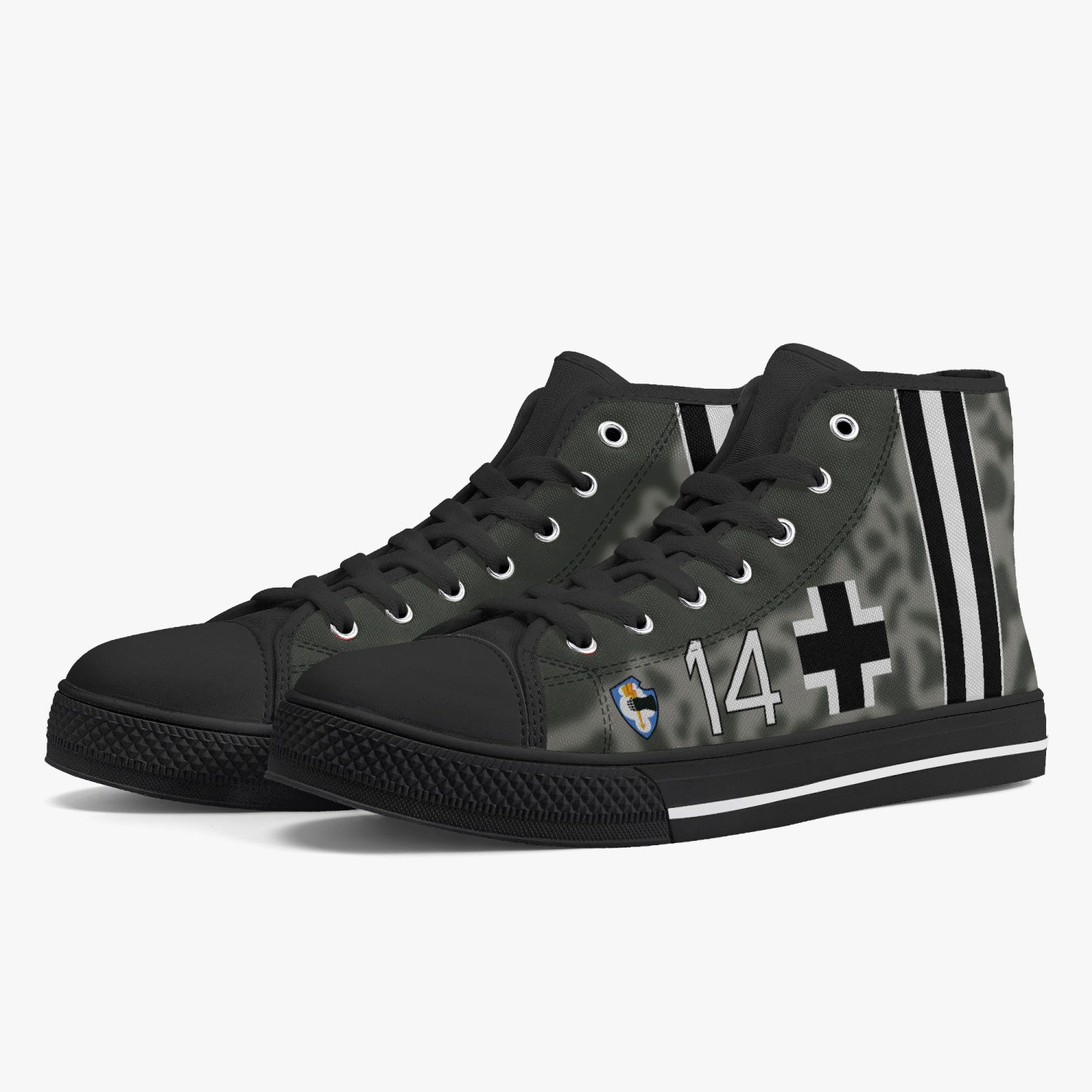 Fw-190 "White 14" High Top Canvas Shoes - I Love a Hangar