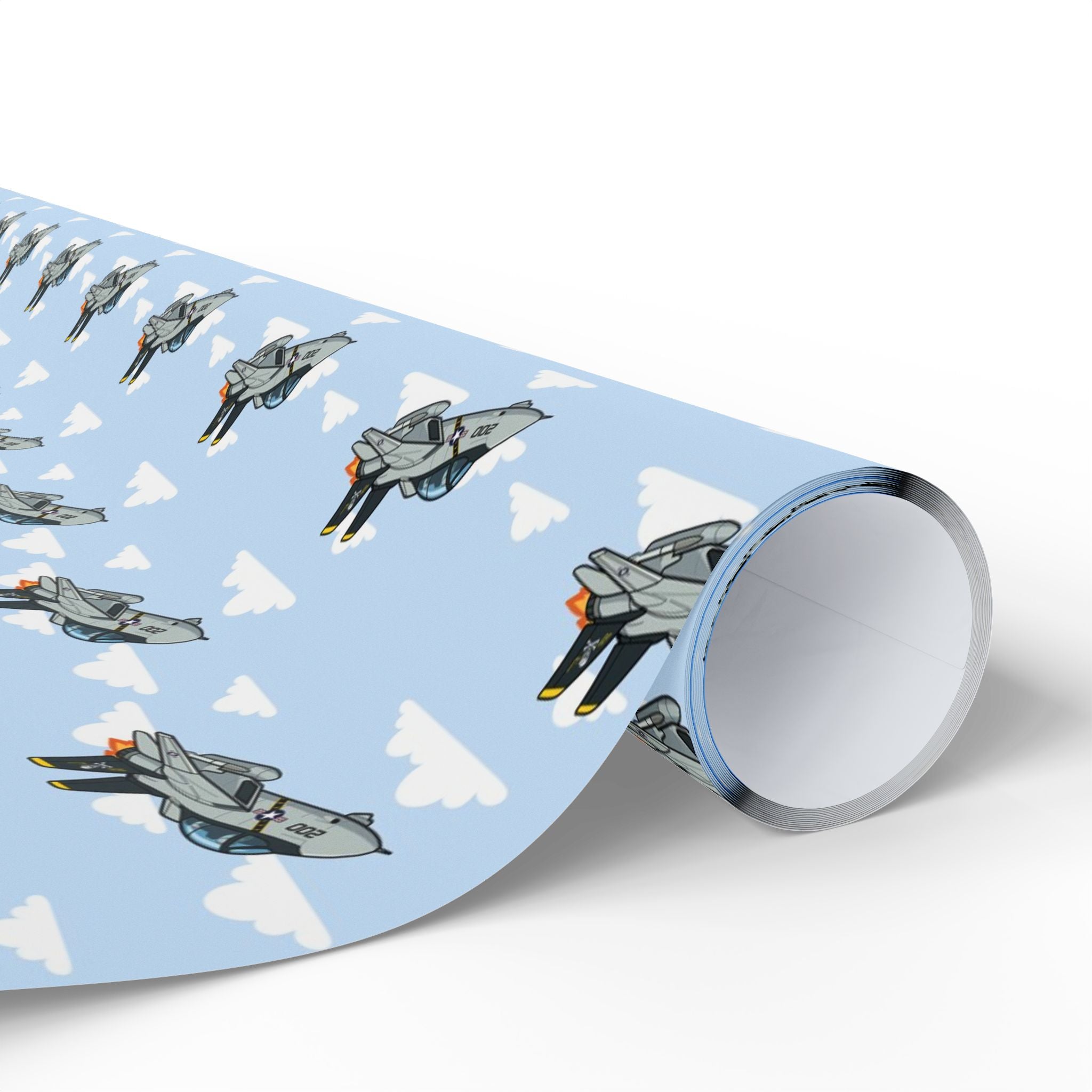 F-14 Tomcat Wrapping Paper - Sky Blue
