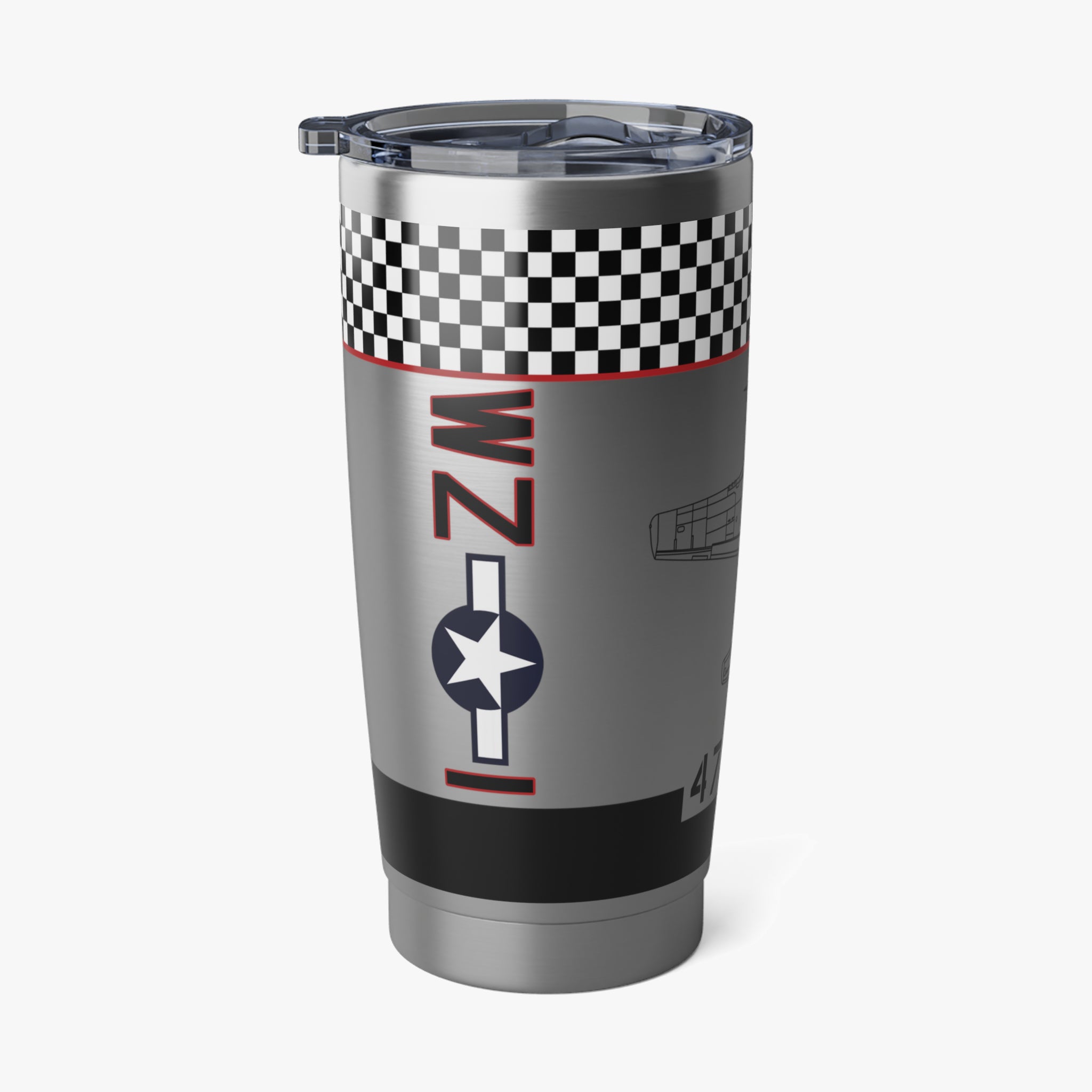 P-51 "Big Beautiful Doll" Inspired 20oz (590ml) Stainless Steel Tumbler - I Love a Hangar