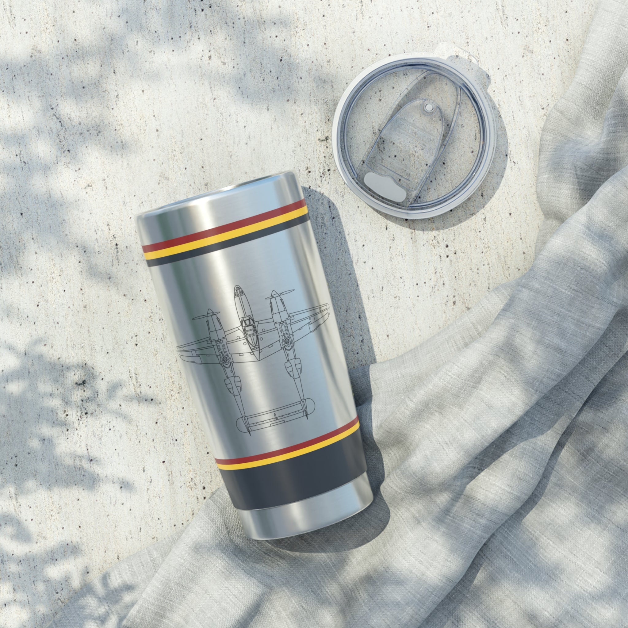 P-38 "Putt Putt Maru)" Inspired 20oz (590ml) Stainless Steel Tumbler - I Love a Hangar