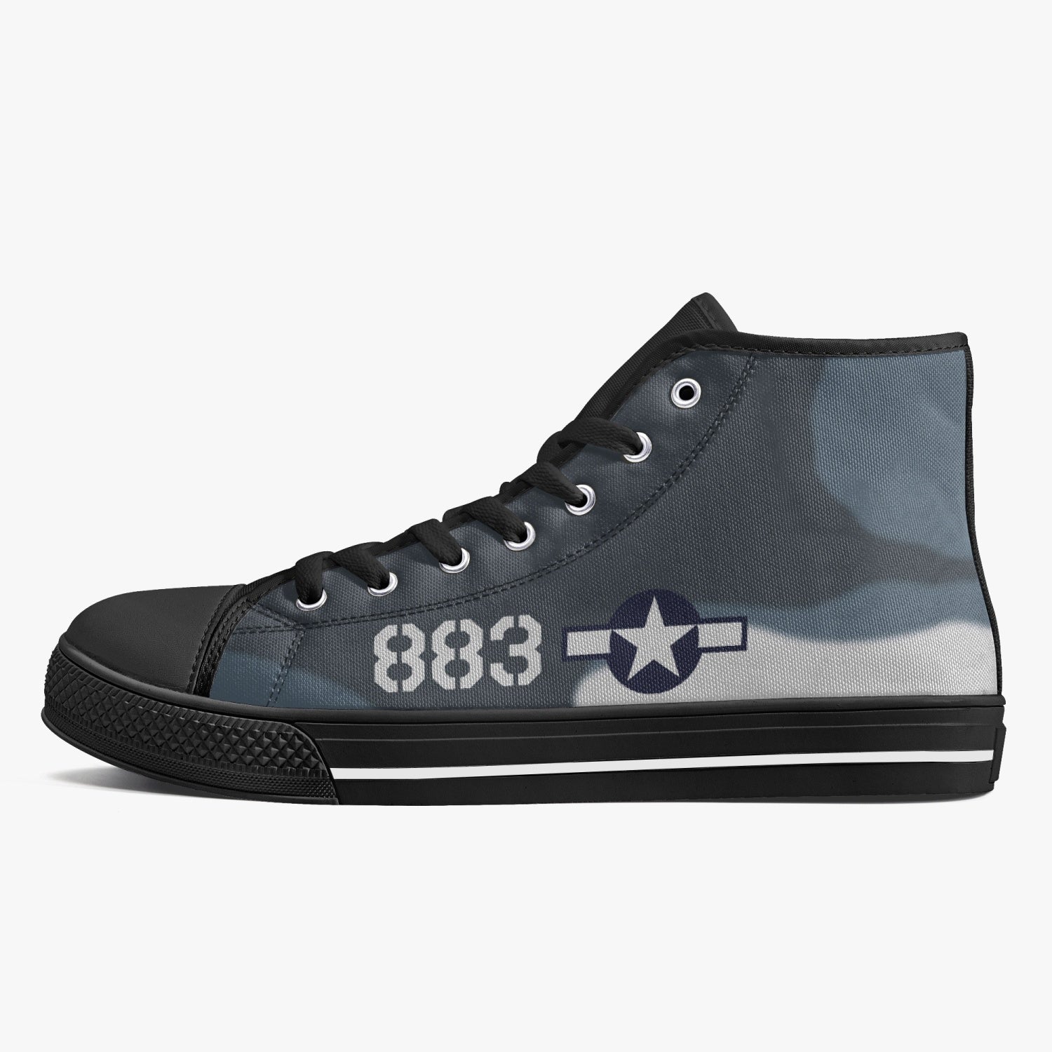F4U Corsair "White 883" High Top Canvas Shoes - I Love a Hangar