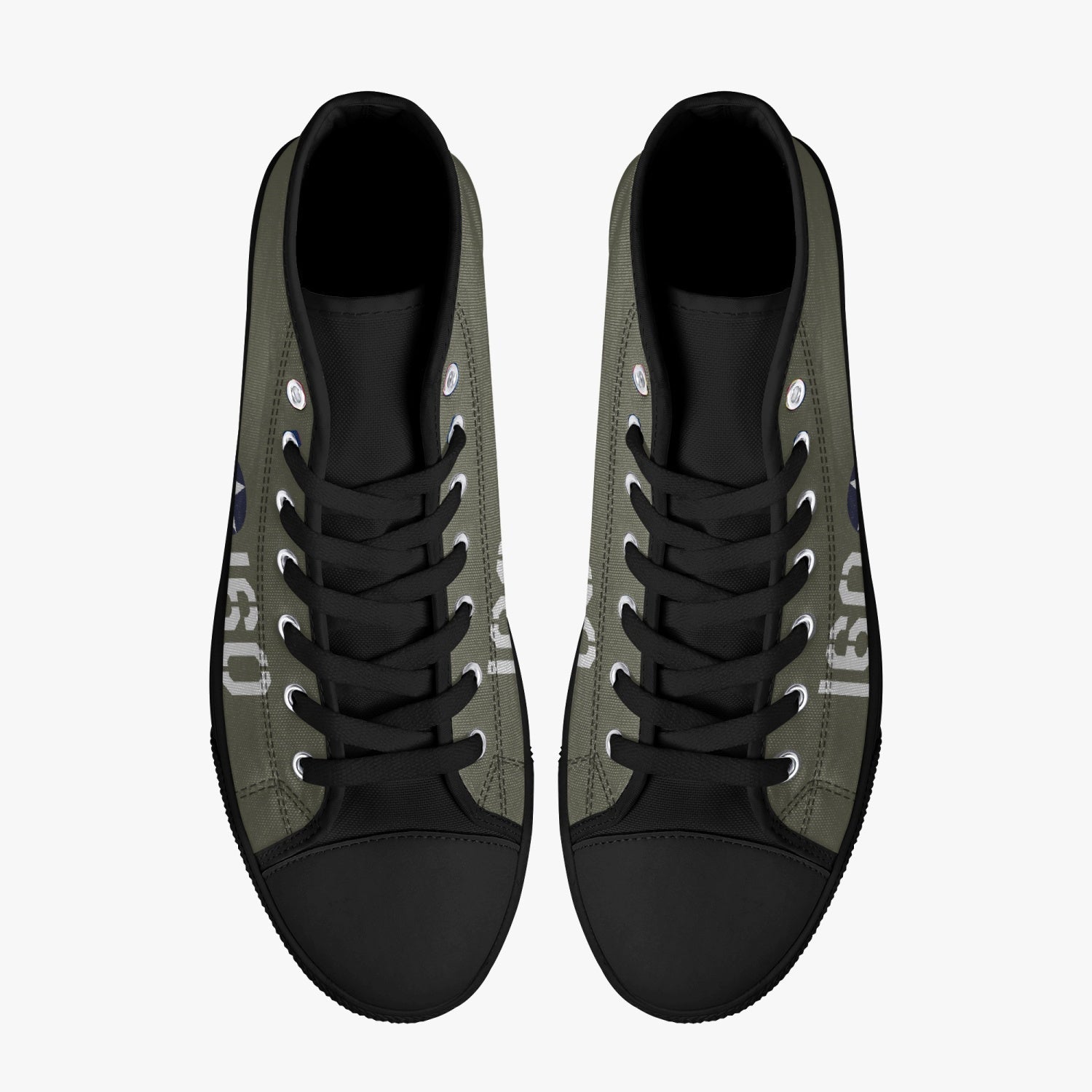 P-40 "#160" of 2LT George Welch High Top Canvas Shoes - I Love a Hangar
