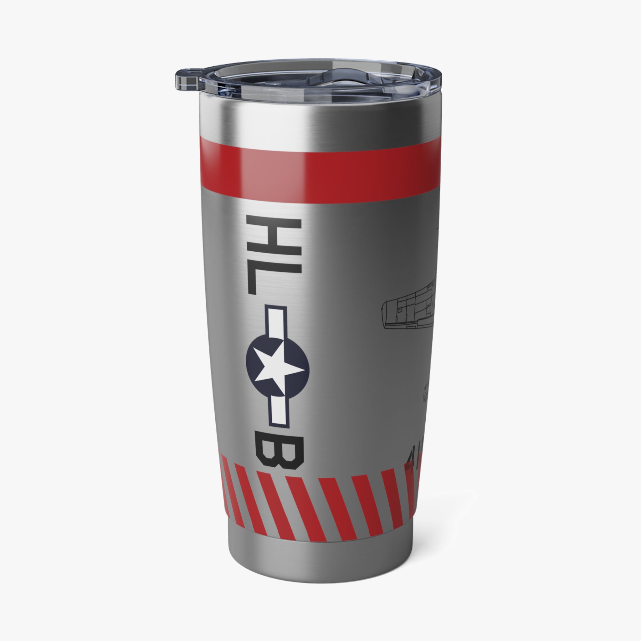 P-51 "American Beauty" Inspired 20oz (590ml) Stainless Steel Tumbler - I Love a Hangar