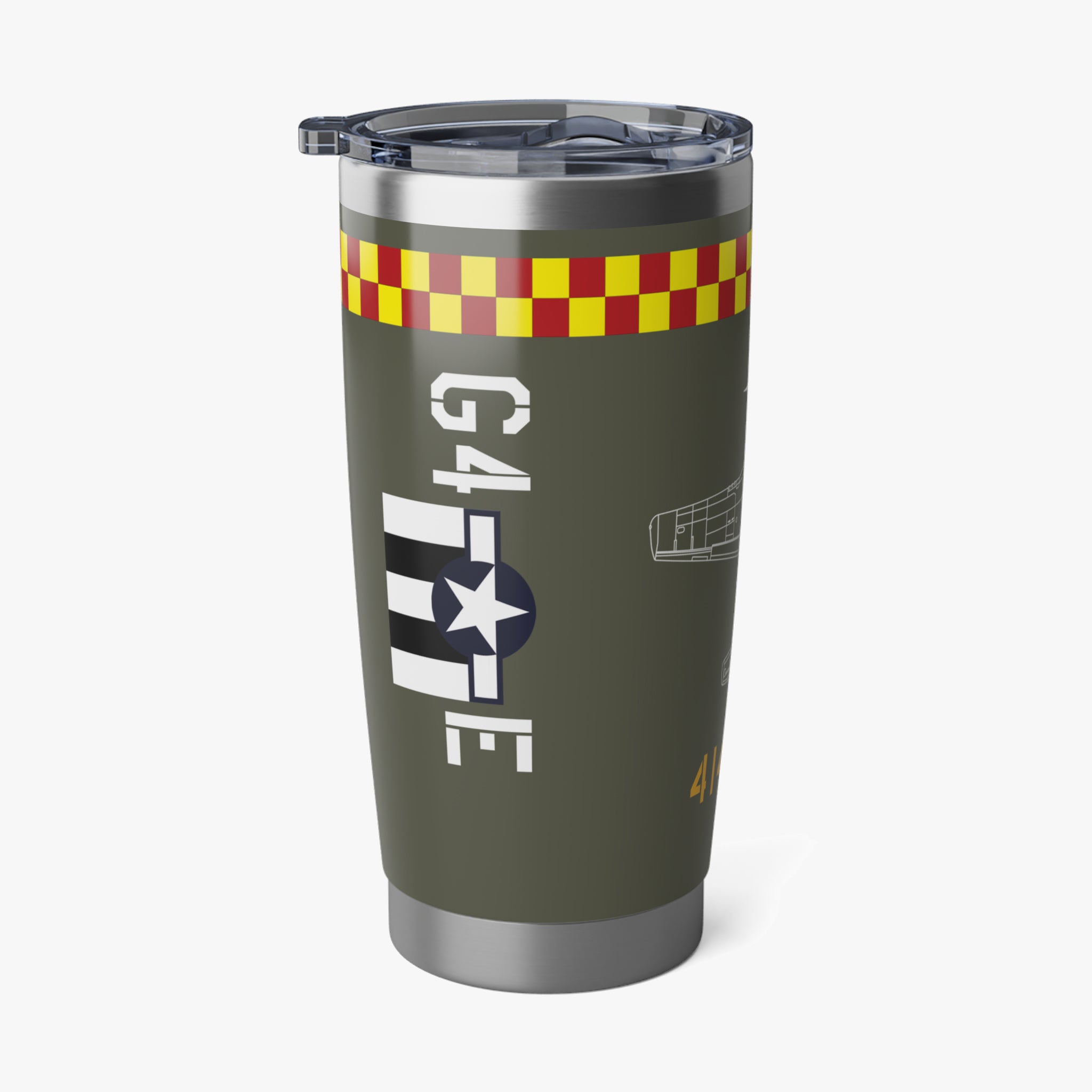 P-51 "Missouri Armada" 20oz (590ml) Stainless Steel Tumbler - I Love a Hangar