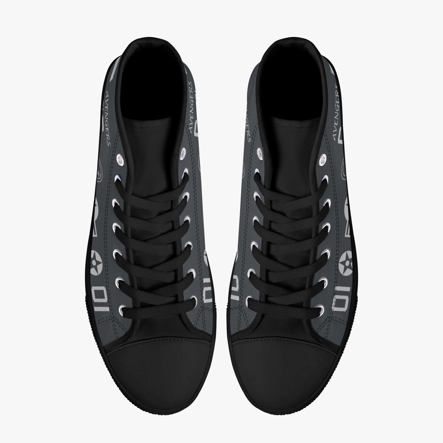 VMA-211 "Wake Island Avengers" (BuNo 165572) High Top Canvas Shoes - I Love a Hangar