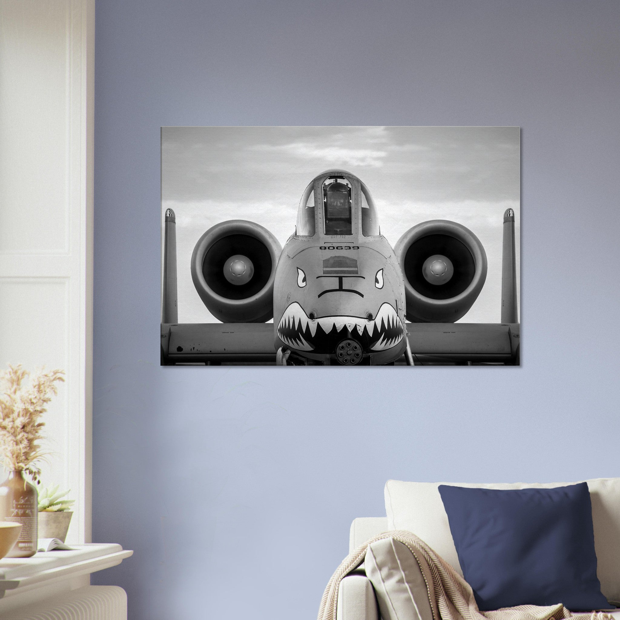 A-10 Up Close on Canvas - I Love a Hangar