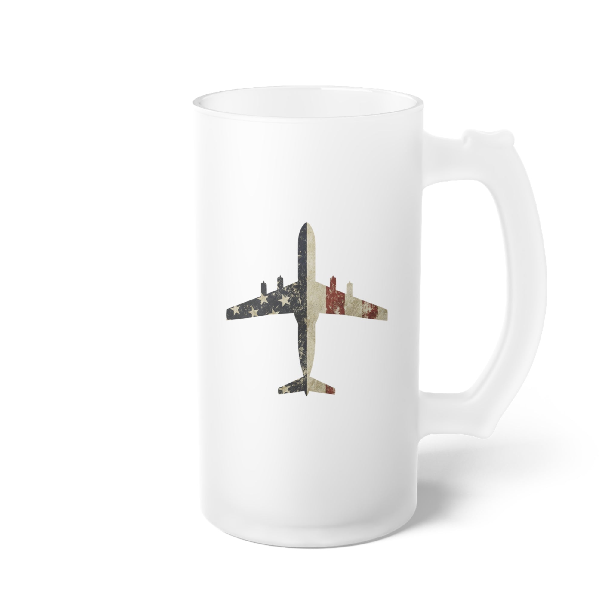 C-141 Starlifter Frosted Glass 16oz (473ml) Beer Mug - I Love a Hangar