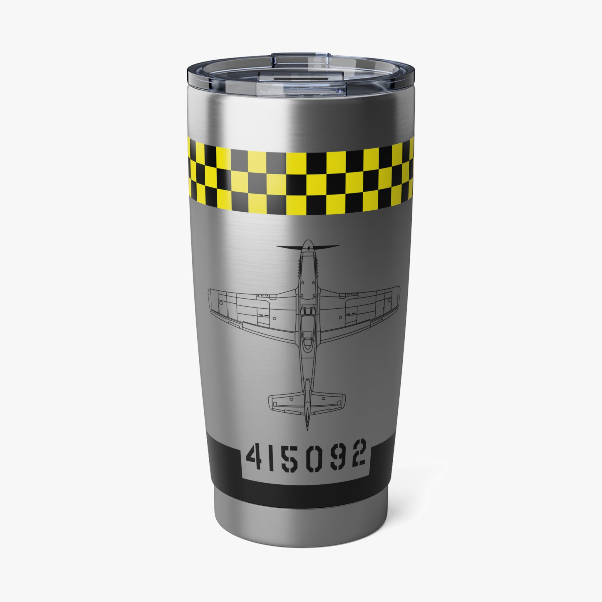 P-51 "Alabama Rammer Jammer" Inspired 20oz (590ml) Stainless Steel Tumbler - I Love a Hangar