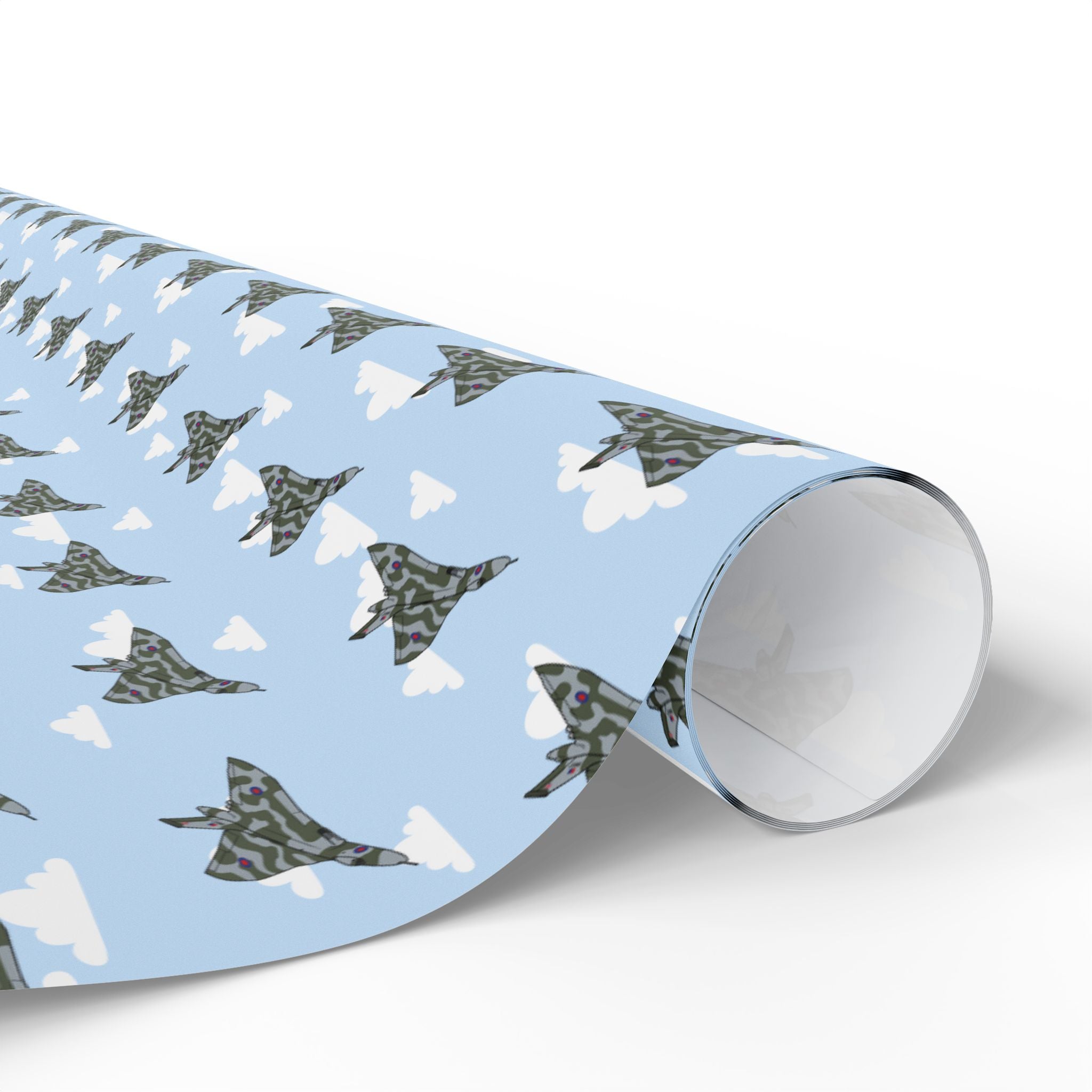 Avro Vulcan #607 Wrapping Paper - Sky Blue